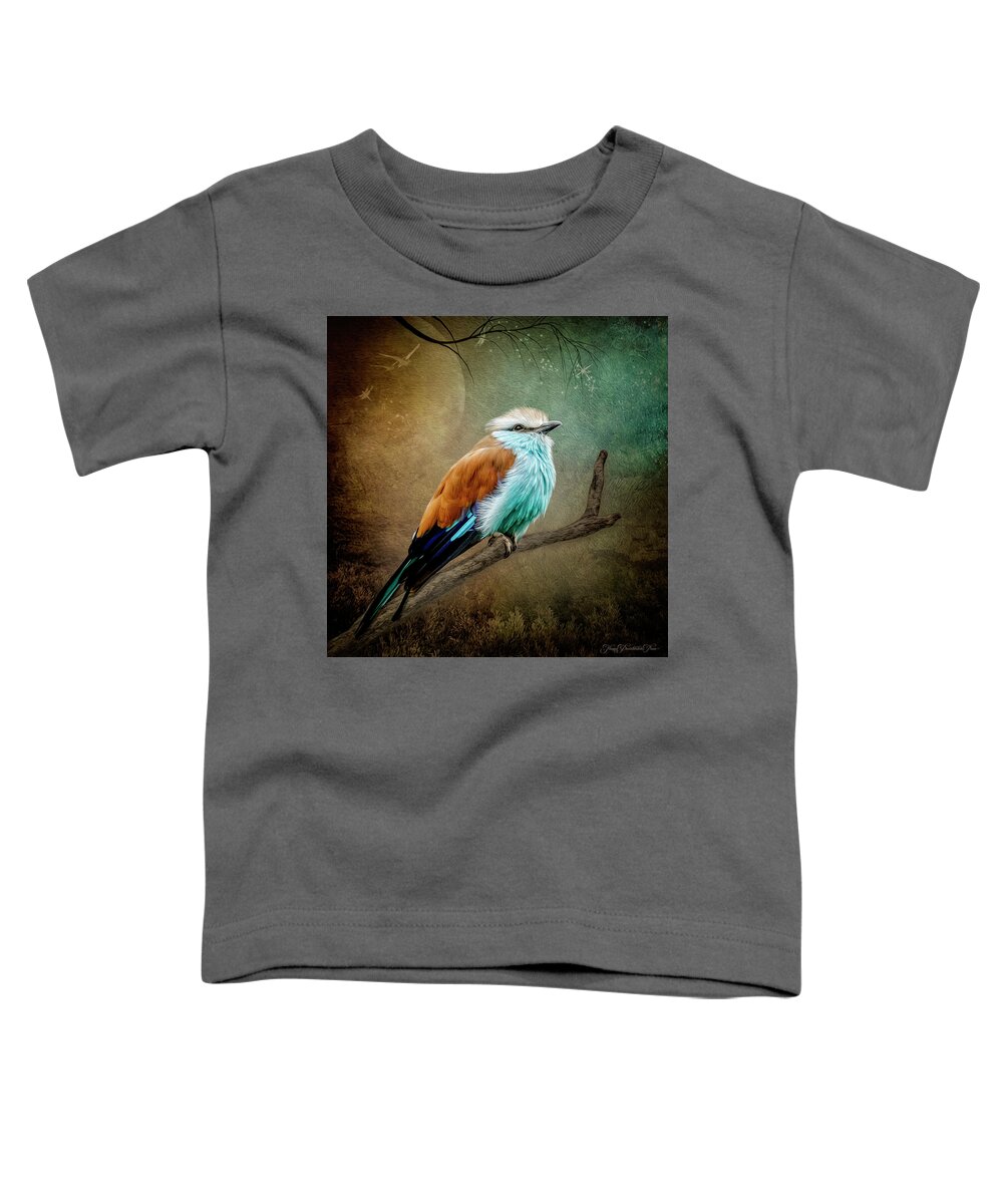 Bird Toddler T-Shirt featuring the digital art A Pause in Time by Maggy Pease