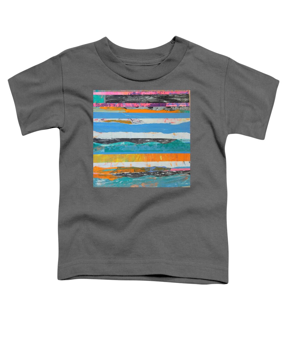 Mixed Media Toddler T-Shirt featuring the mixed media A Shore Thing 2 by Julia Malakoff