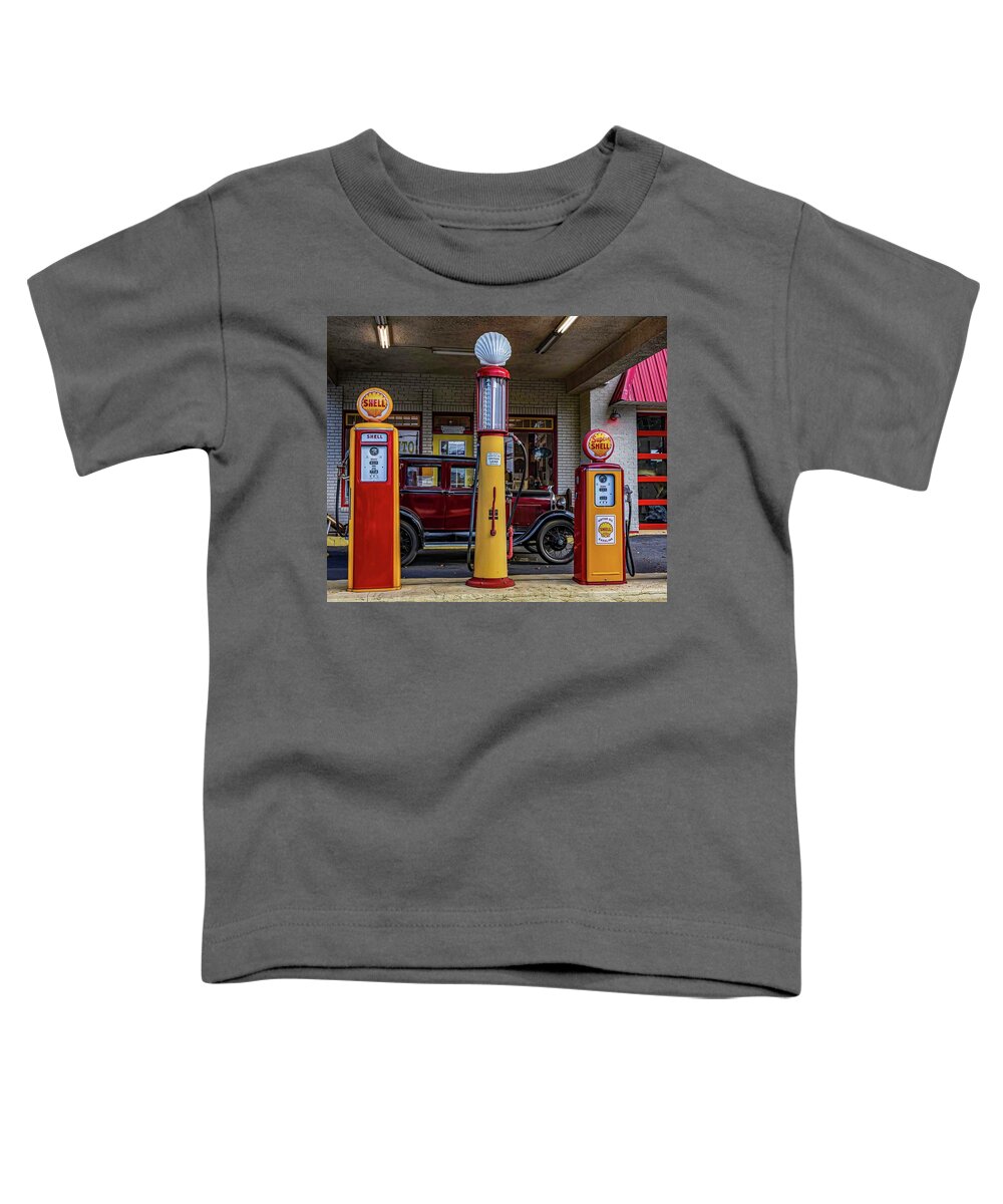 Gas Toddler T-Shirt featuring the photograph A Simplier Time by Brian Shoemaker