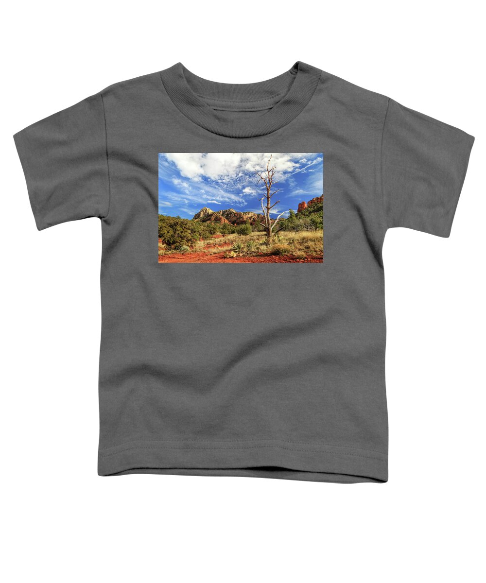 Sedona Toddler T-Shirt featuring the photograph A Snag In Sedona by James Eddy