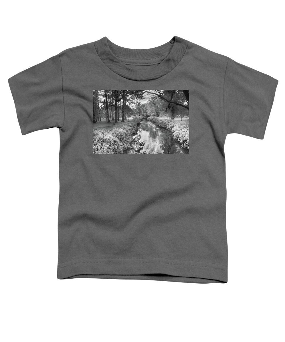 Trees Toddler T-Shirt featuring the photograph A Tree Lined Part of the Rahway River by Alan Goldberg