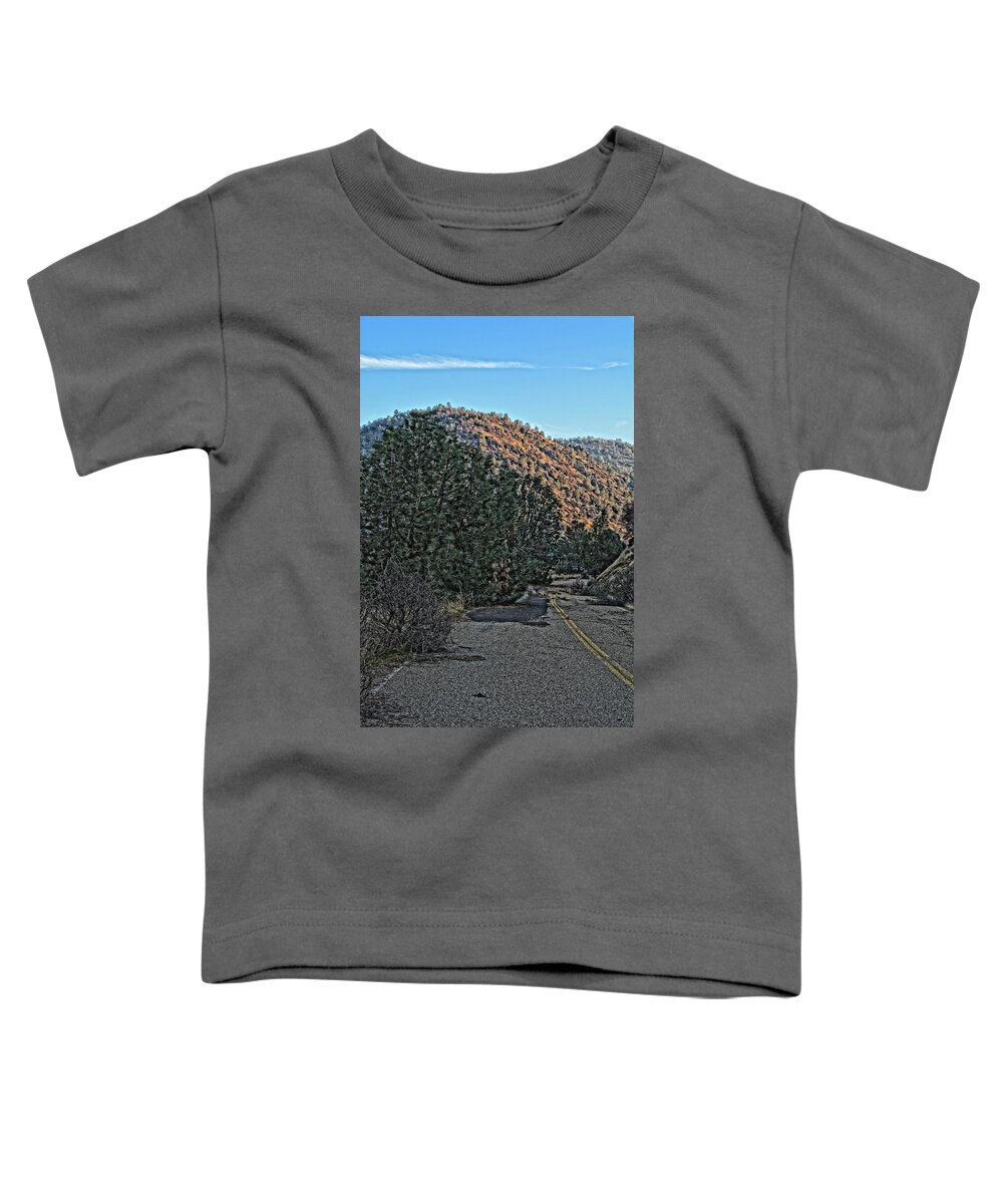 Natural Landscape Toddler T-Shirt featuring the photograph Abandoned Road by Maggy Marsh