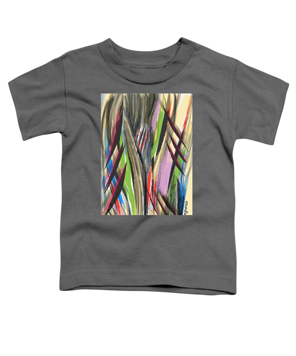 Abstract Toddler T-Shirt featuring the digital art Abstract #2 by Ljev Rjadcenko