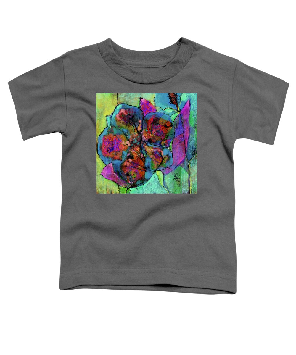 Floral. Flower Toddler T-Shirt featuring the digital art Abstract Bloom by Suki Michelle
