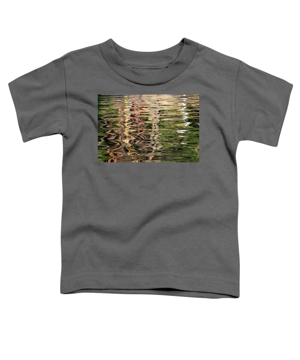 Arbutus Toddler T-Shirt featuring the photograph Abstract tree reflections, Wallace Island, Gulf Islands, British Columbia by Kevin Oke