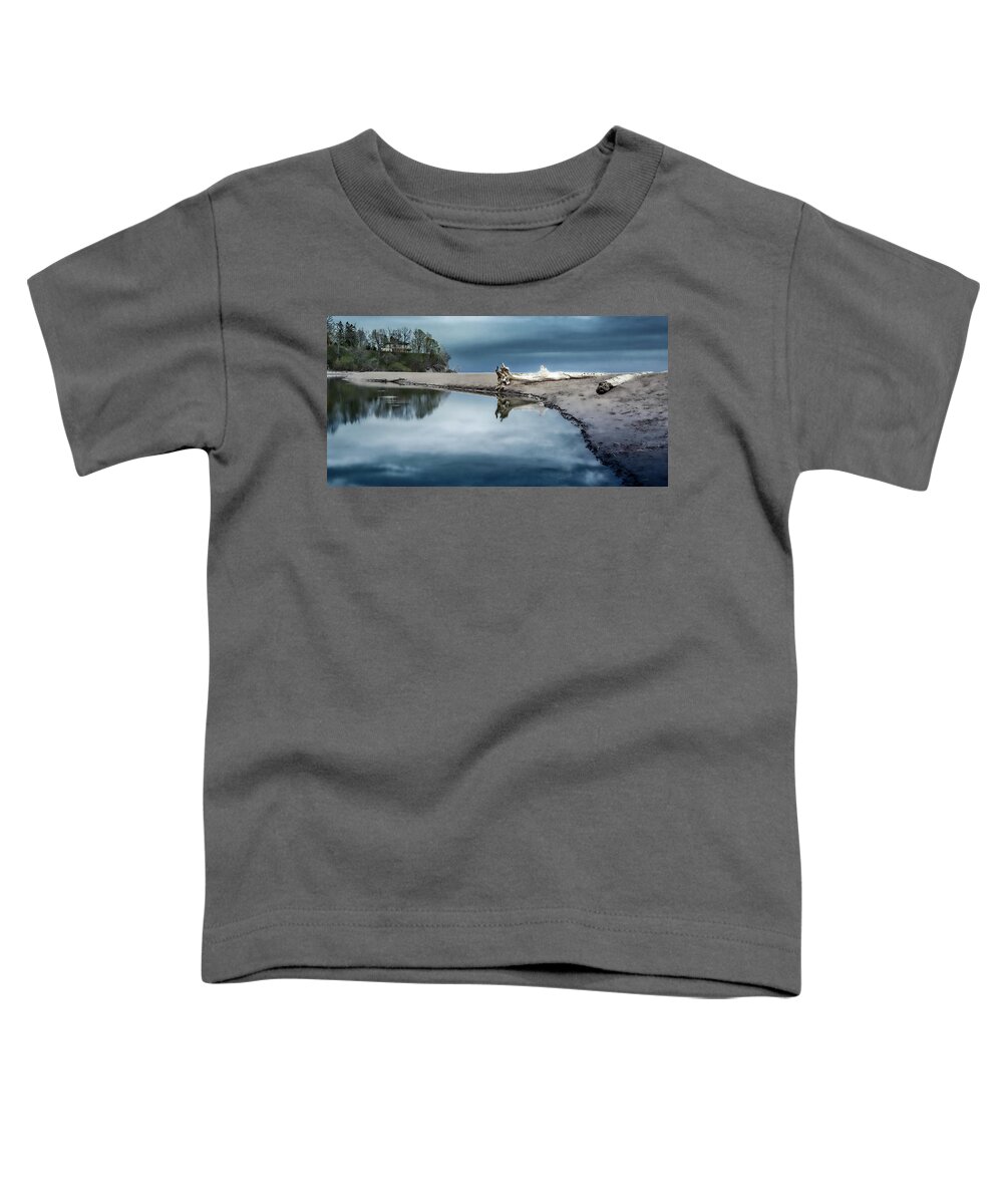 Landscape Toddler T-Shirt featuring the photograph Adrift in Reflection by Dee Potter