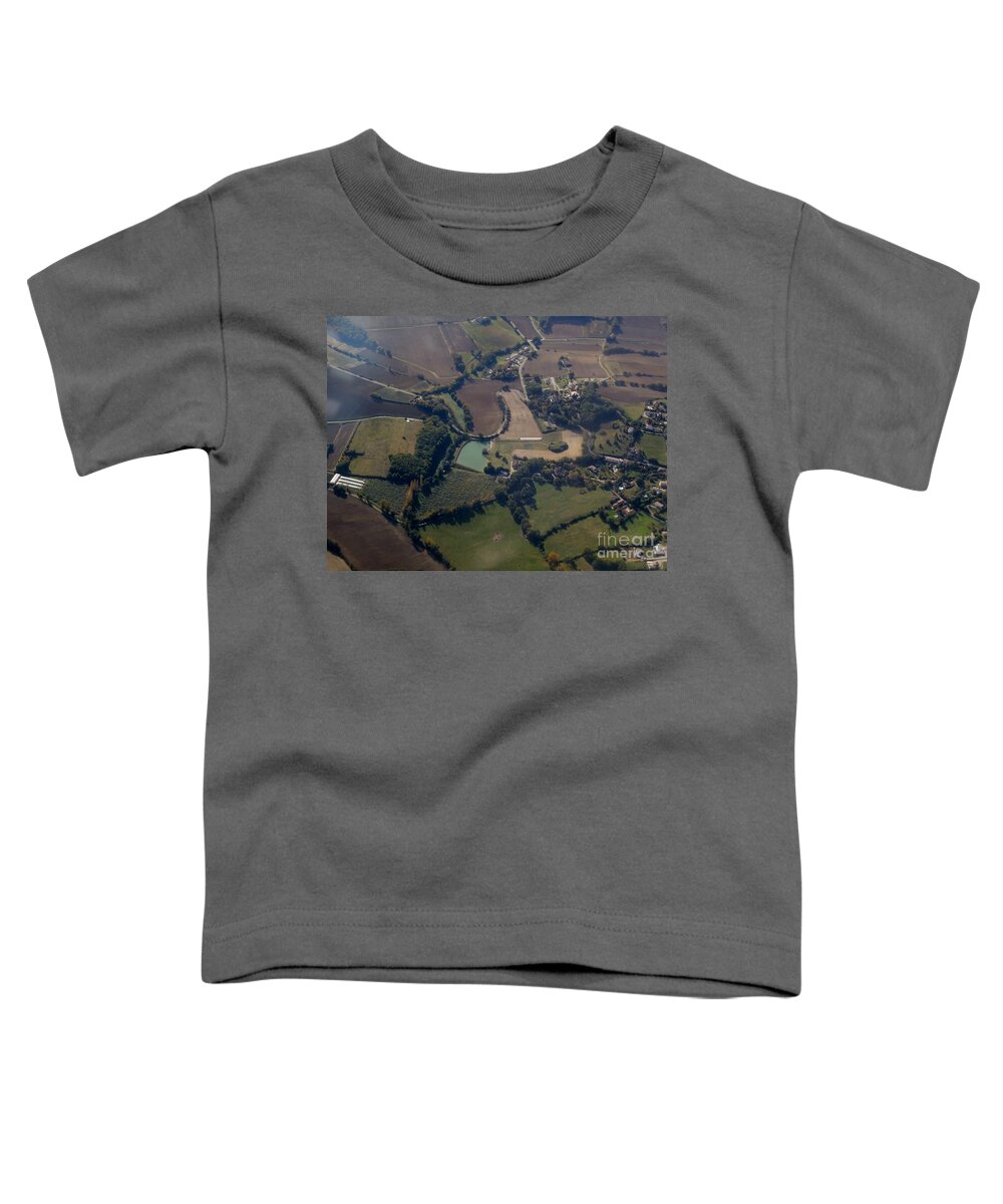 Aerial Toddler T-Shirt featuring the photograph Aerial French Countryside IV by Aisha Isabelle
