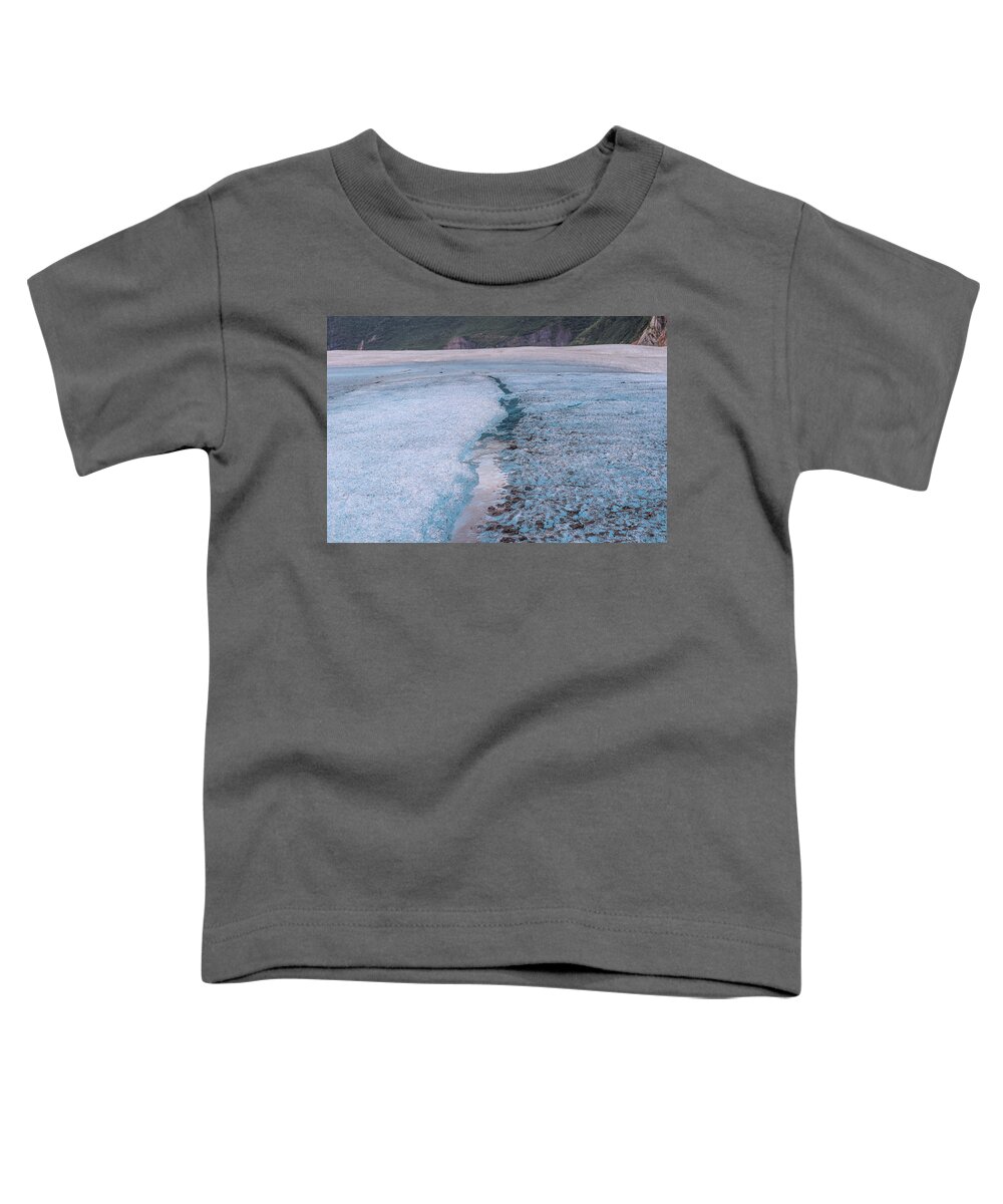 Alaska Toddler T-Shirt featuring the photograph Alaska Glacial Streaming by Ed Williams