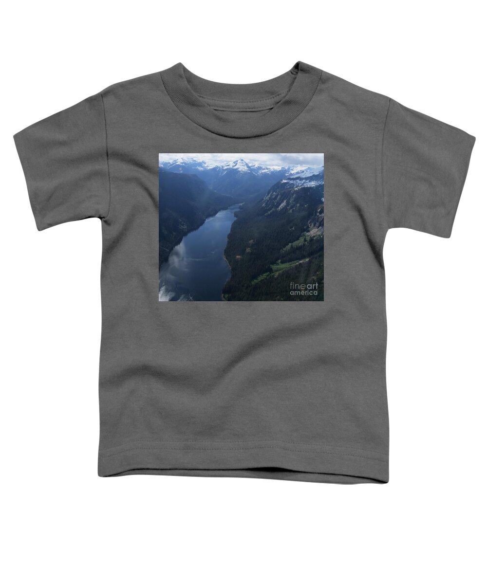 Alaska Toddler T-Shirt featuring the photograph Alaskan Mountains and Waterway by World Reflections By Sharon