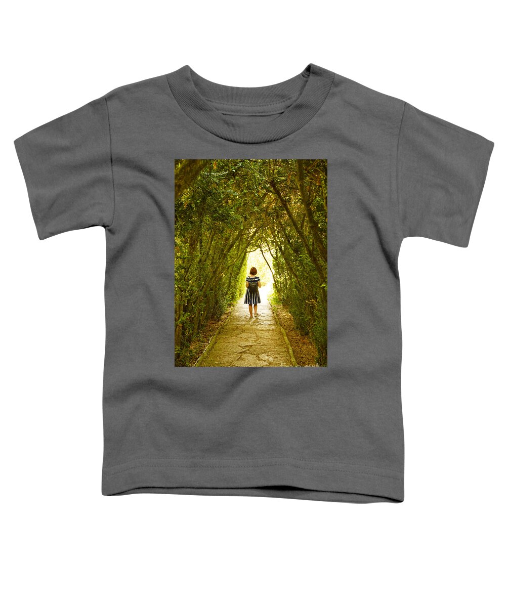 Tree Tunnel Toddler T-Shirt featuring the photograph Alice in wonderland by Yavor Mihaylov