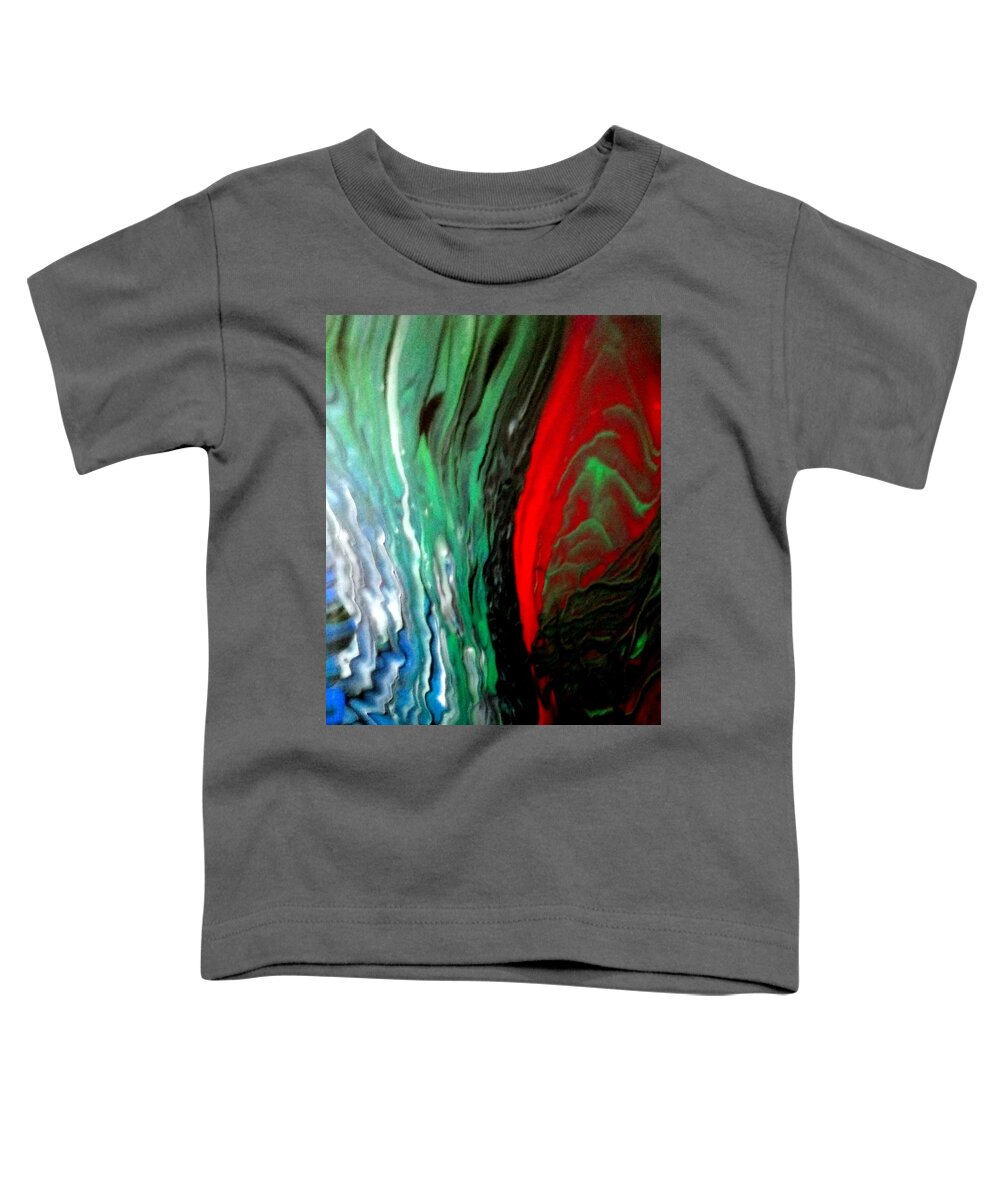 Space Toddler T-Shirt featuring the painting Alien Home by Anna Adams