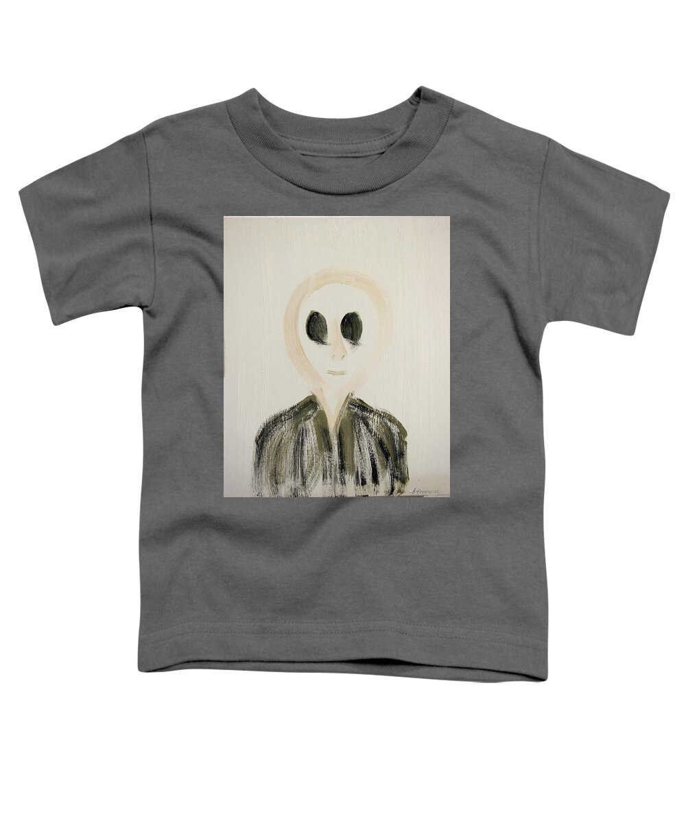  Toddler T-Shirt featuring the painting Alien Visitor by David McCready