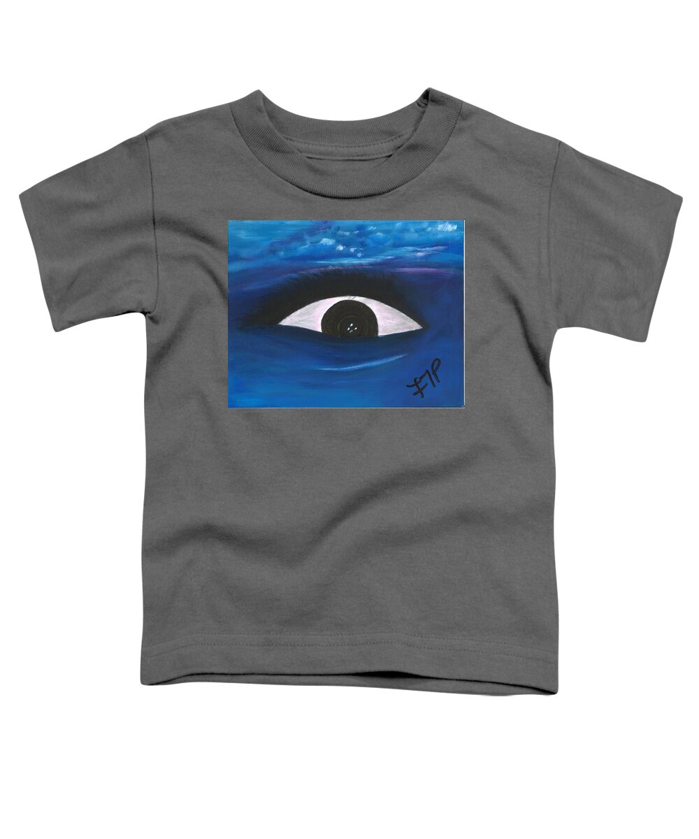 Eye Toddler T-Shirt featuring the painting All About Emotions by Esoteric Gardens KN