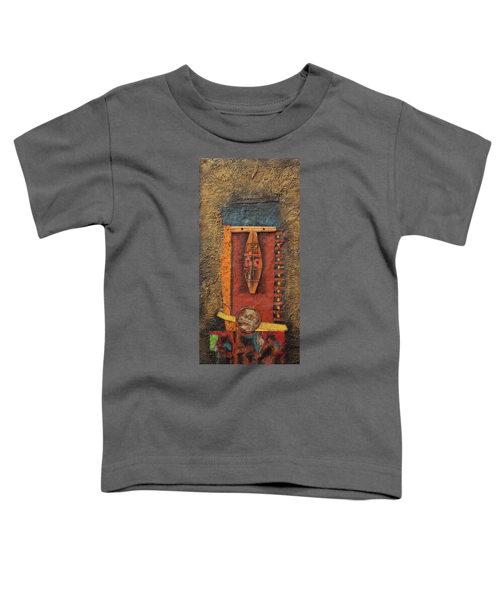 African Art Toddler T-Shirt featuring the painting All Systems Go by Michael Nene
