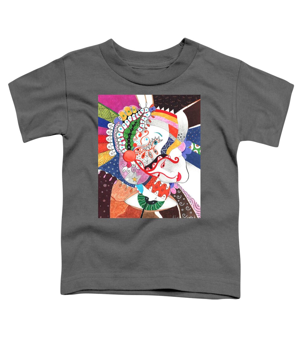 All Together By Helena Tiainen Toddler T-Shirt featuring the mixed media All Together by Helena Tiainen