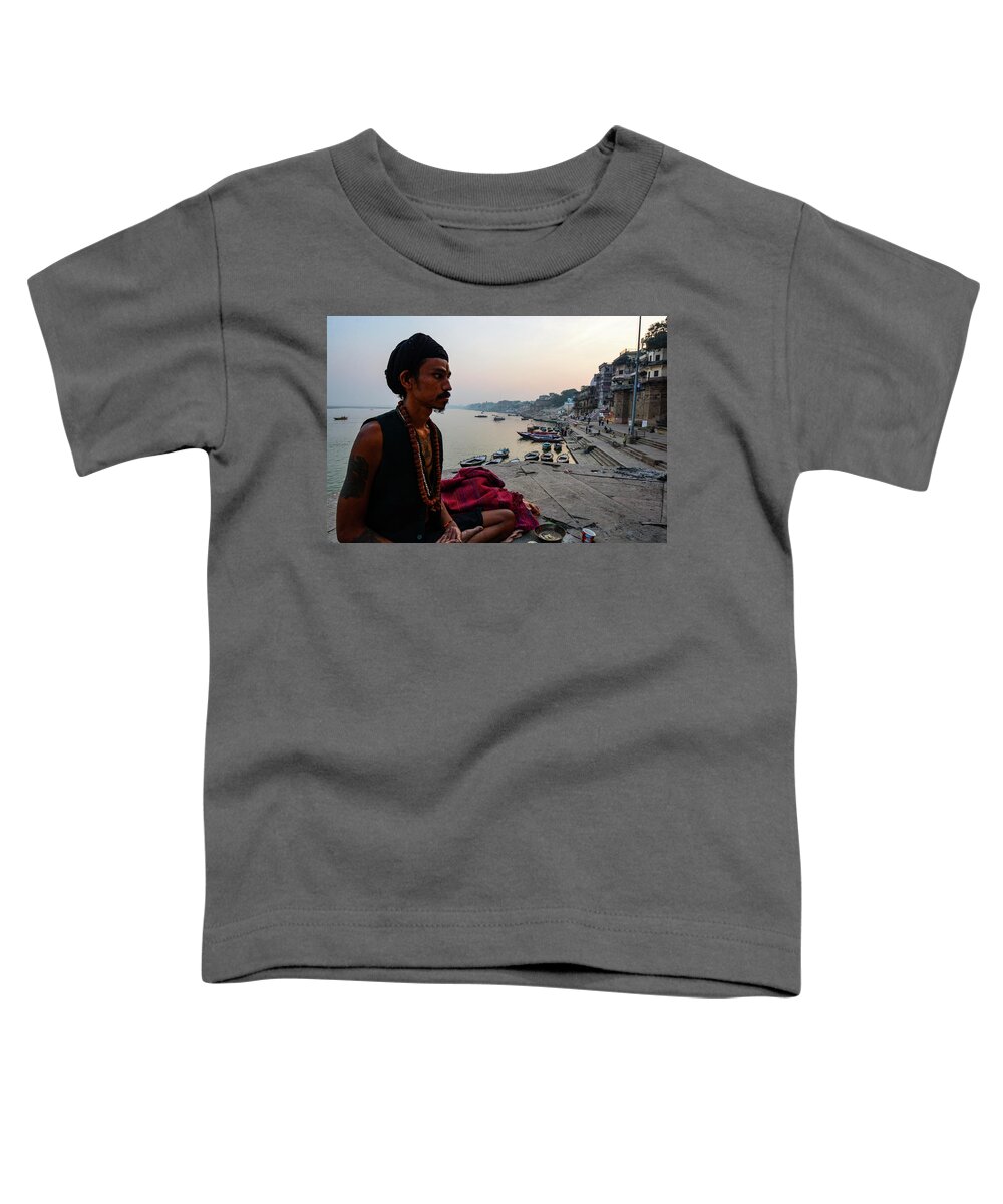Varanasi Toddler T-Shirt featuring the photograph Mystic River - Ganges River Ghats, Varanasi. India by Earth And Spirit