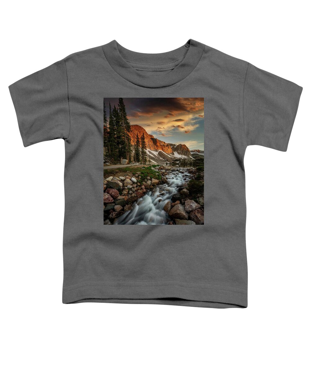Mountains Toddler T-Shirt featuring the photograph Alpenglow Morning by David Soldano