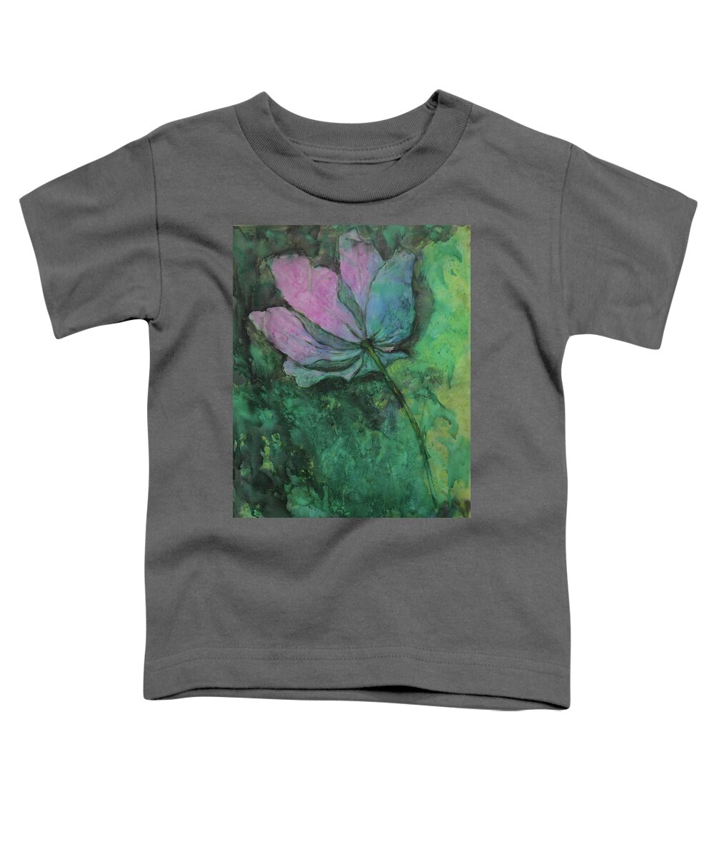 Anemone Toddler T-Shirt featuring the painting Anemone in Spring Sun by Vibeke Moldberg