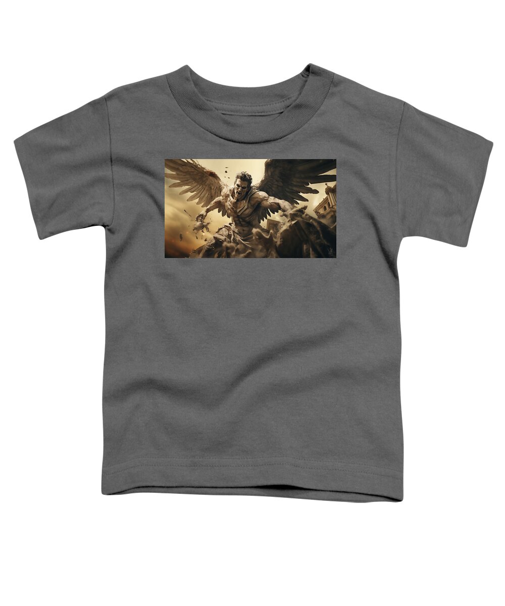 Angel Toddler T-Shirt featuring the digital art Angels of the Fallen Church by Jackson Parrish