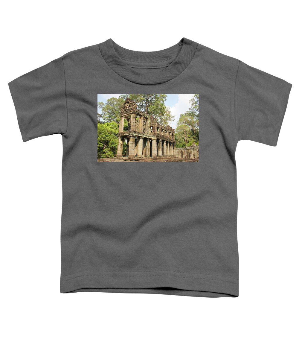Angkor Wat Toddler T-Shirt featuring the photograph Angkor Wat Ruins by Josu Ozkaritz