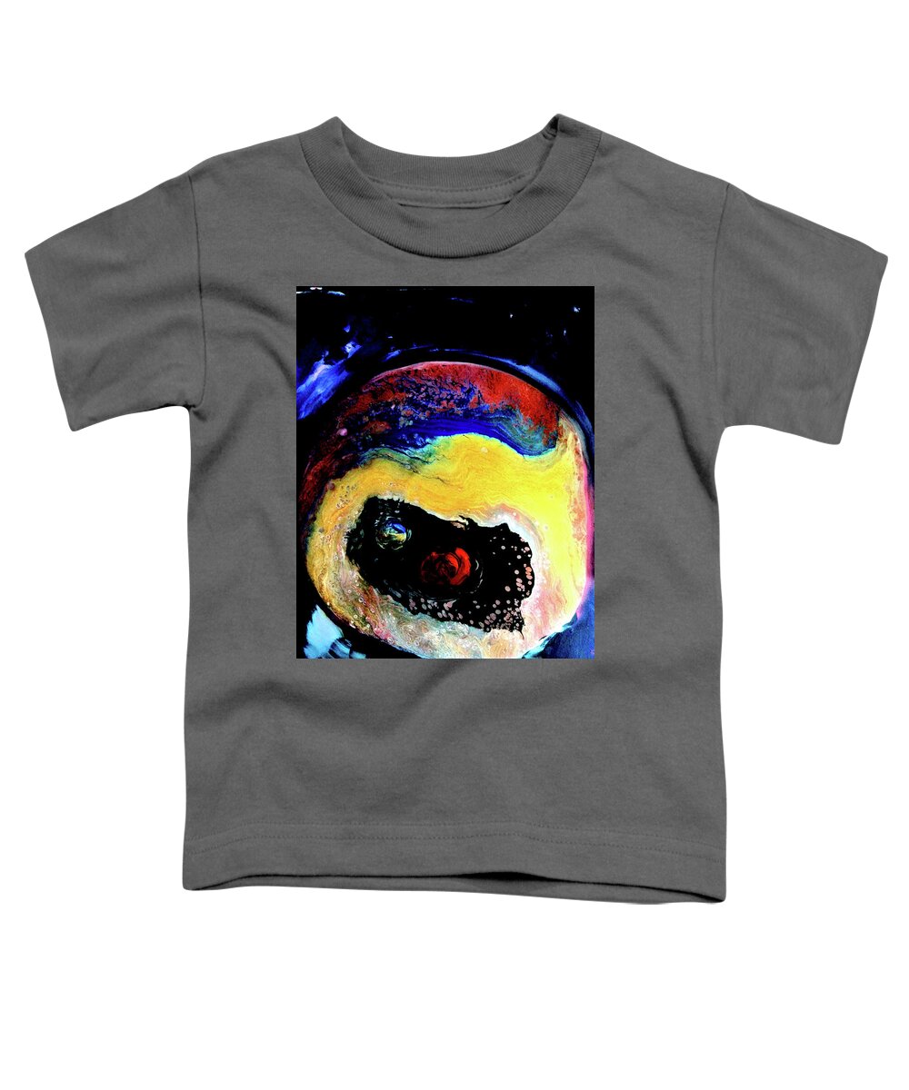 Planet Toddler T-Shirt featuring the painting Another World by Anna Adams
