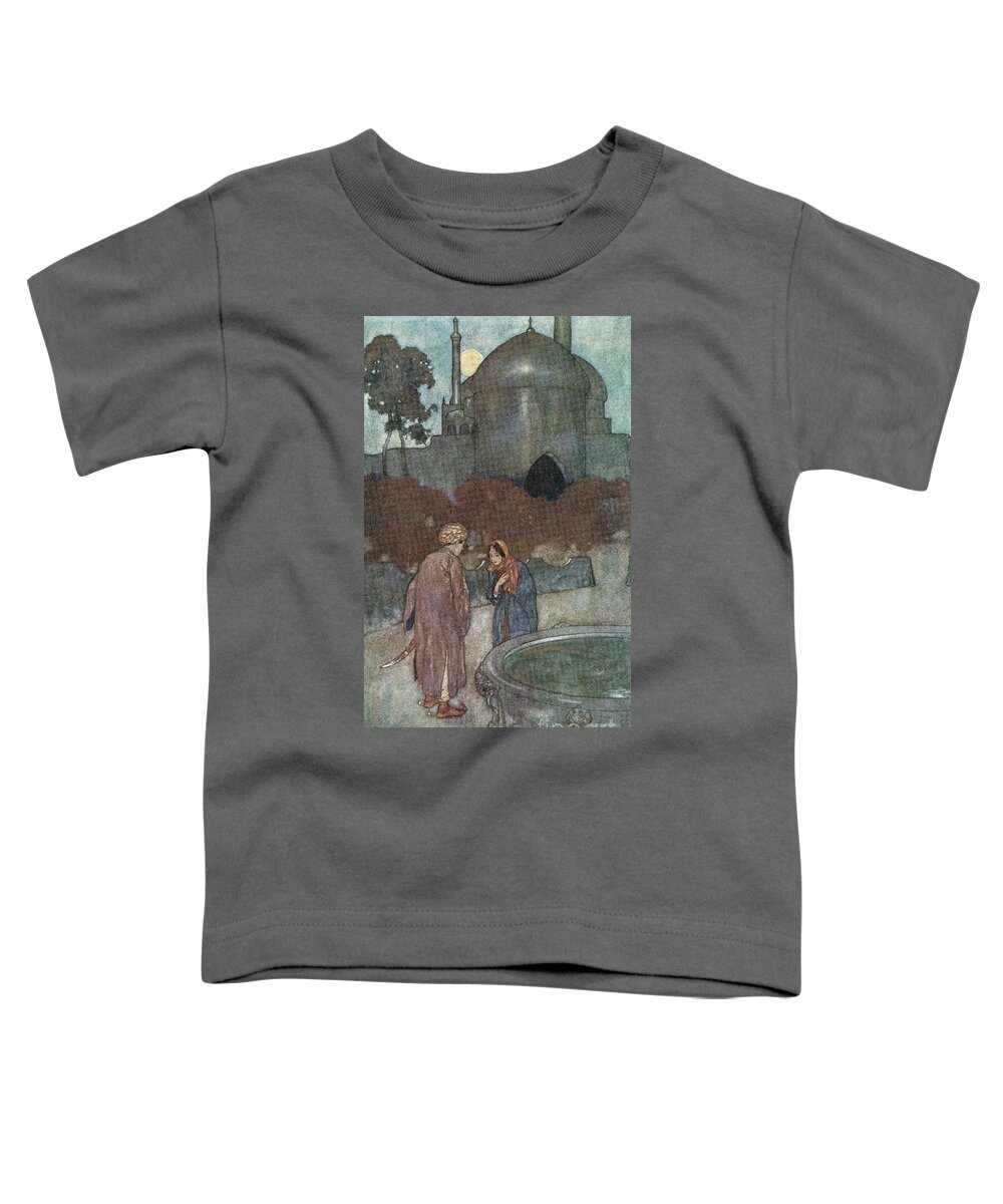 1001 Arabian Nights Toddler T-Shirt featuring the drawing Arabian Nights, 1911 by Edmund Dulac