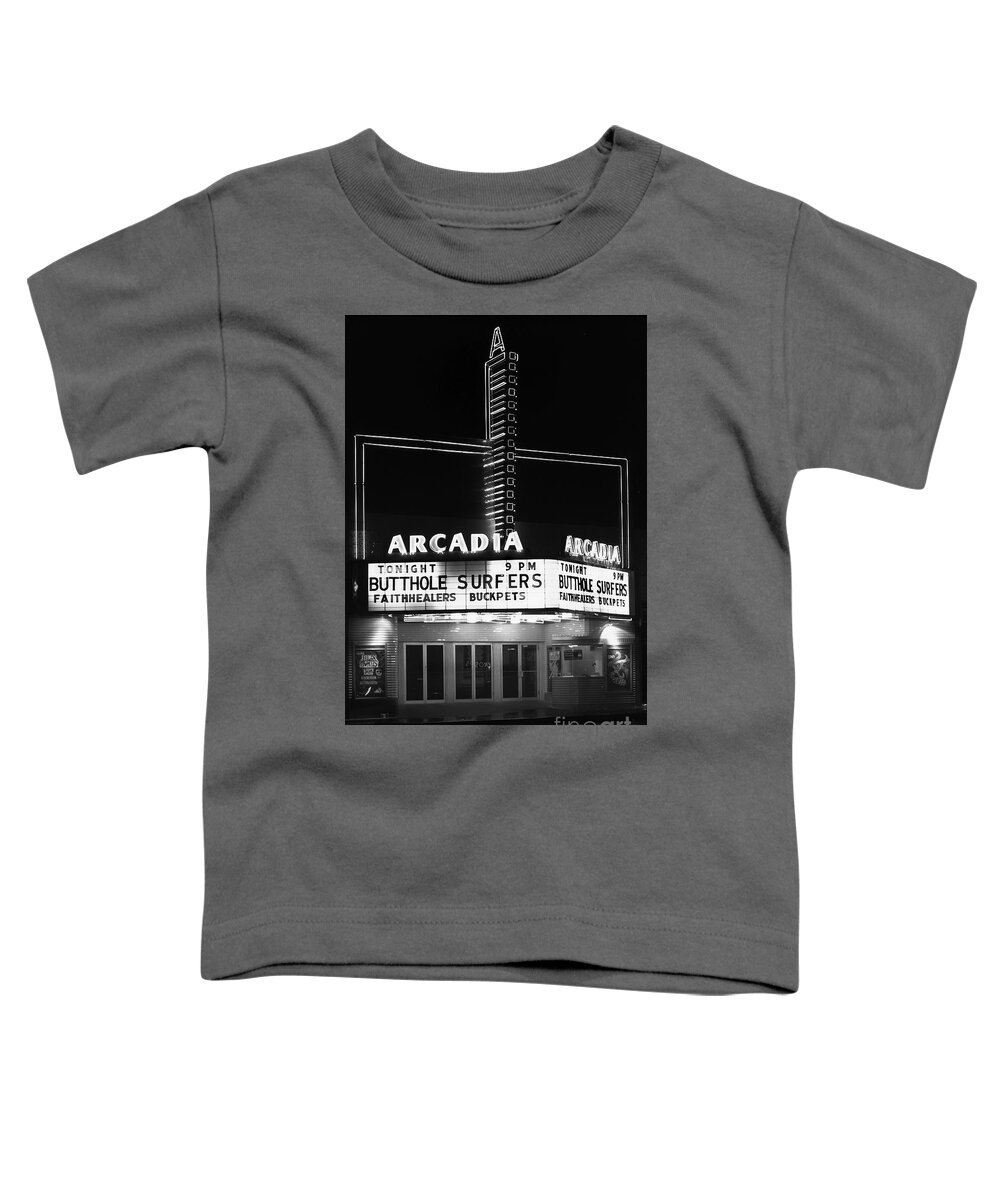 Arcadia Theater 1927-2006 Toddler T-Shirt featuring the photograph Arcadia Theater by David Little-Smith