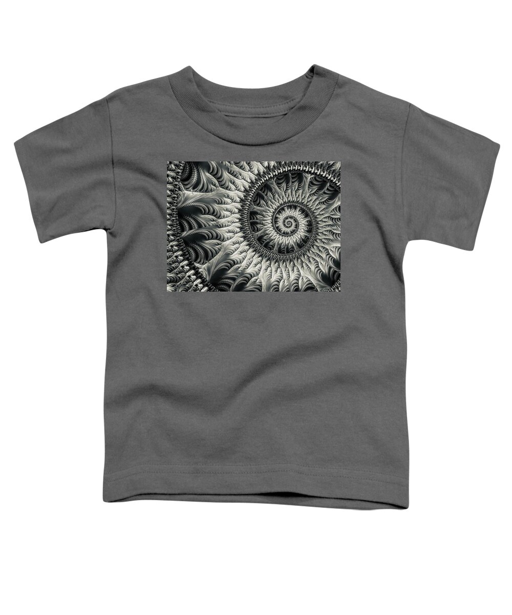Monochrome Toddler T-Shirt featuring the digital art Ascension by Eileen Backman