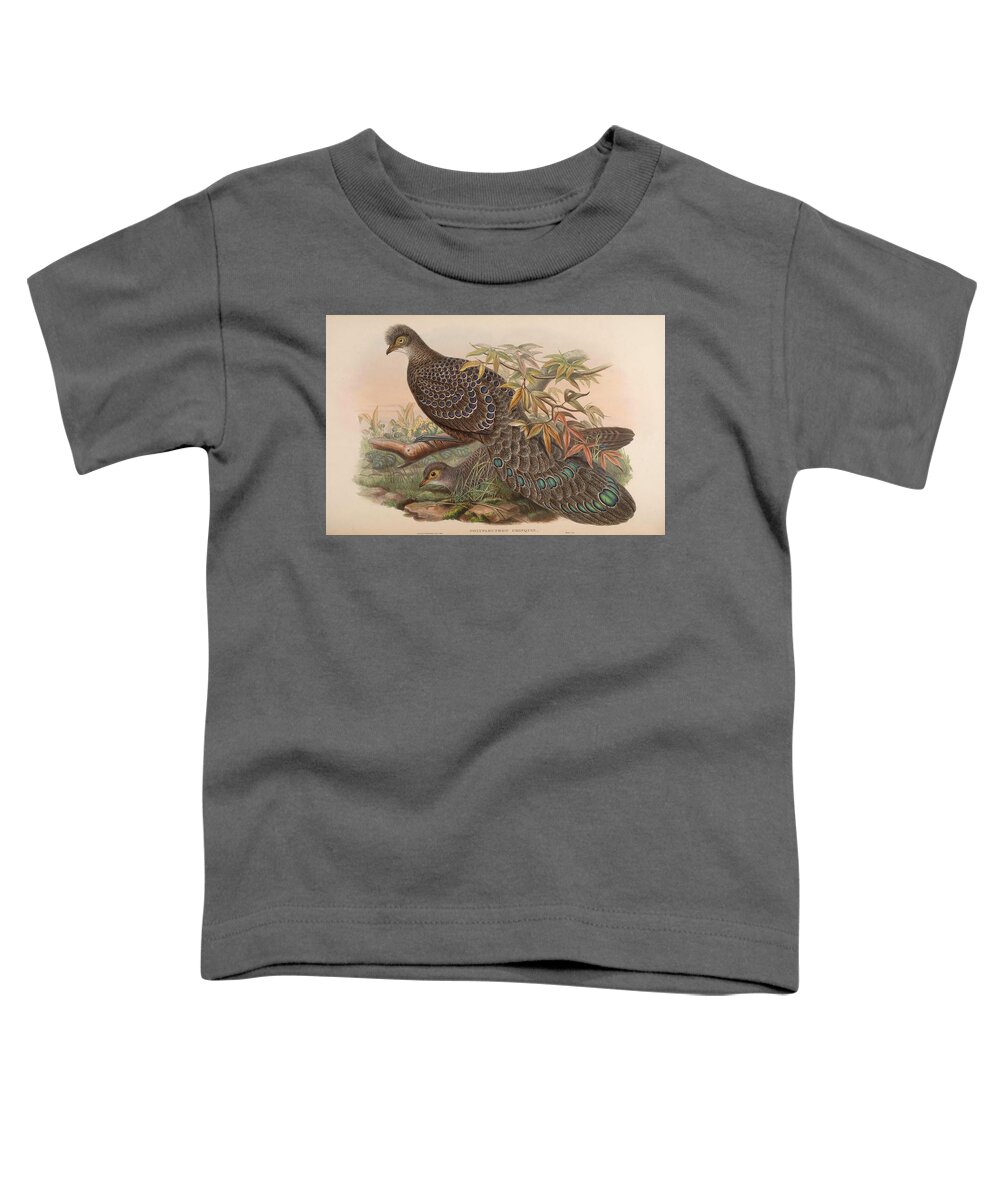 John Toddler T-Shirt featuring the mixed media Assam Peacock Pheasant by World Art Collective