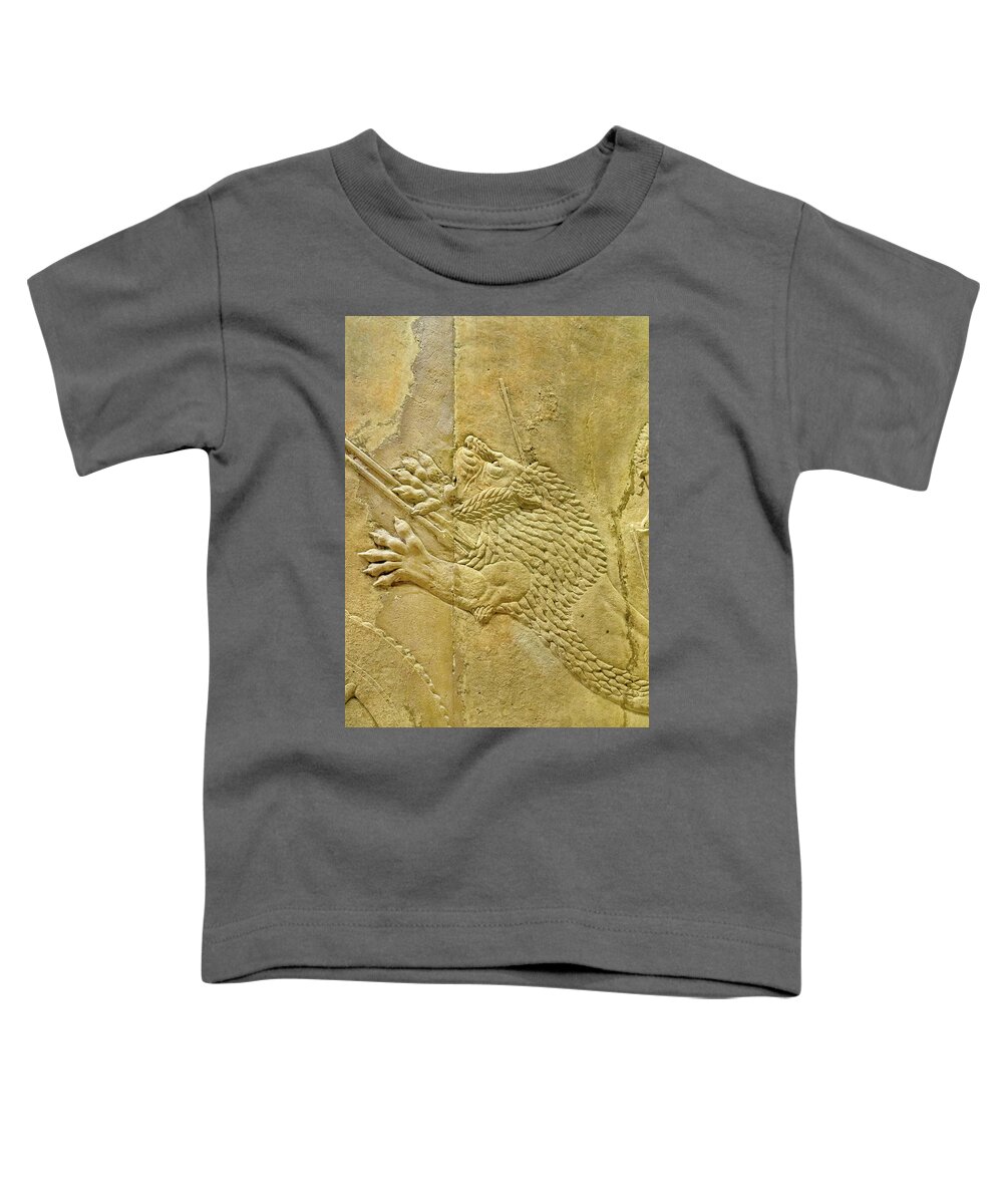 Assyrian Lion Hunt Toddler T-Shirt featuring the photograph Assyrian Lion Hunt 08 by Weston Westmoreland