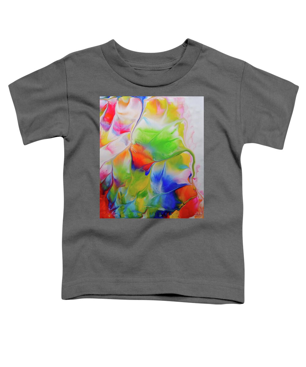 Rainbow Colors Abstract Nature Toddler T-Shirt featuring the painting Autumn Close Up by Deborah Erlandson
