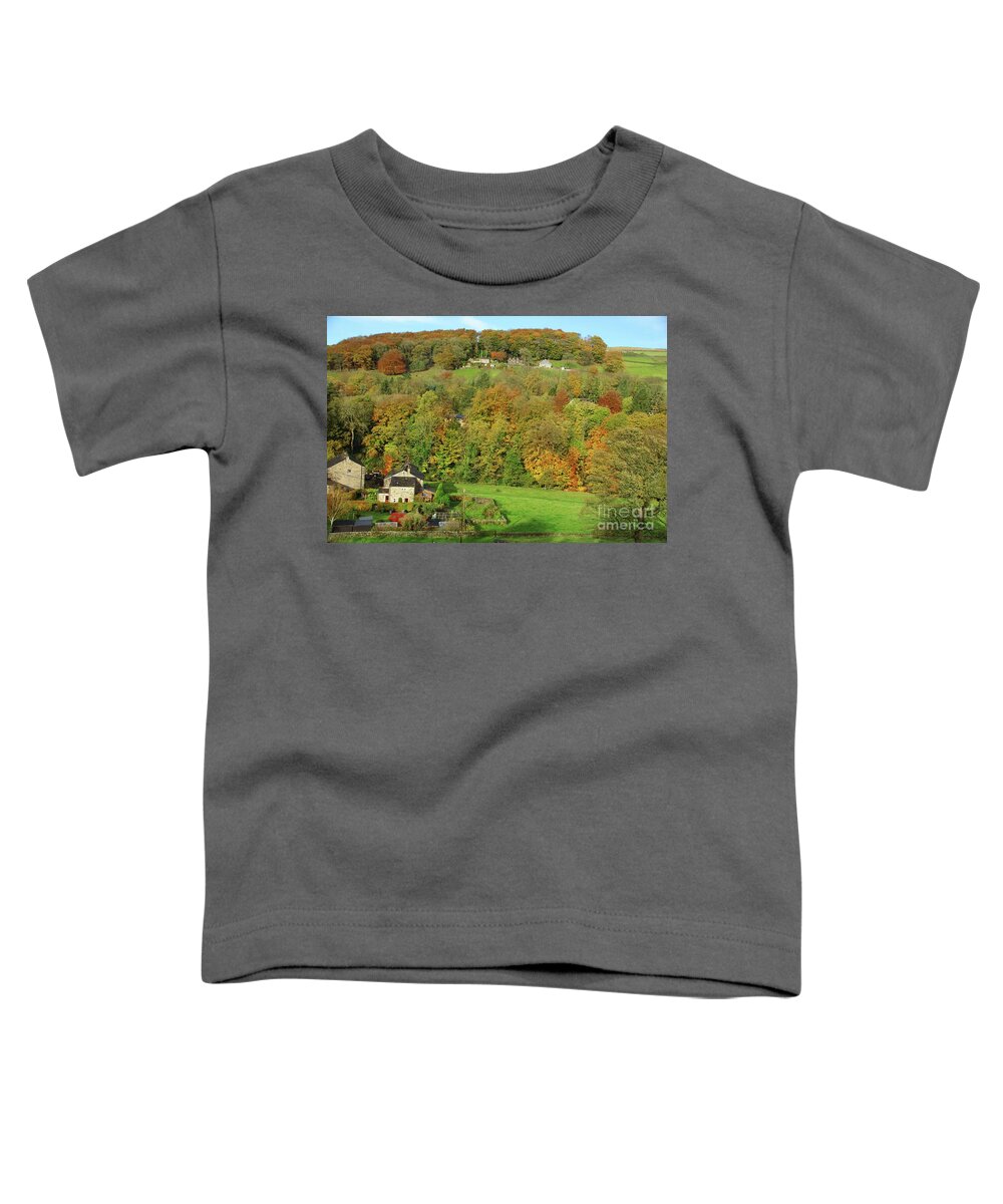 Autumn Toddler T-Shirt featuring the photograph Autumn colour in Calderdale, Yorkshire. by David Birchall