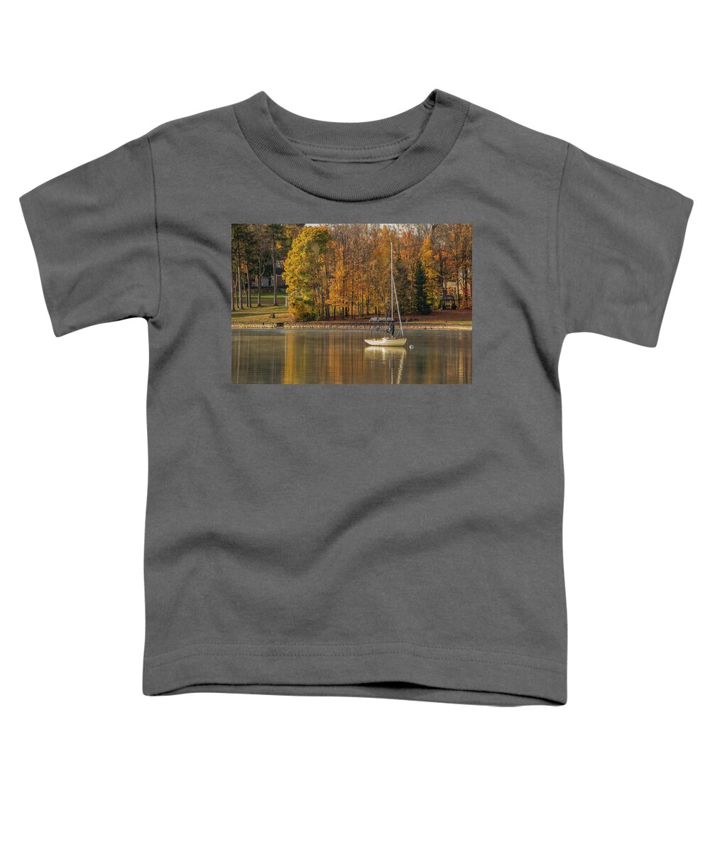Lake Toddler T-Shirt featuring the photograph Autumn on the Lake by Rod Best