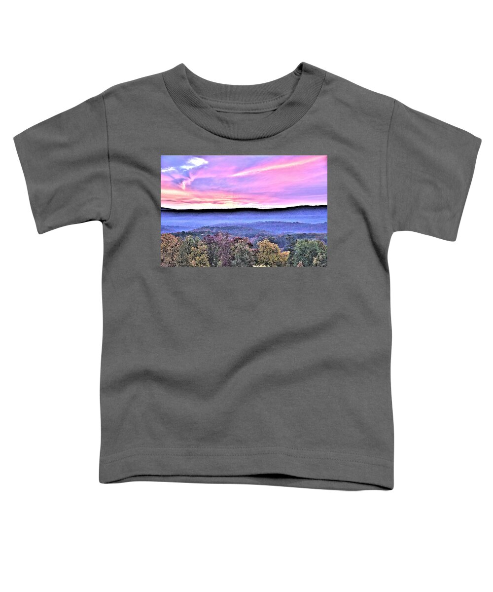 Autumn Toddler T-Shirt featuring the photograph Autumn Sunrise by Kim Bemis