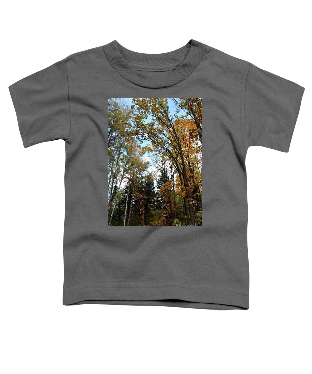 Nature Toddler T-Shirt featuring the photograph Autumn Symphony In The Forest 03 by Leonida Arte