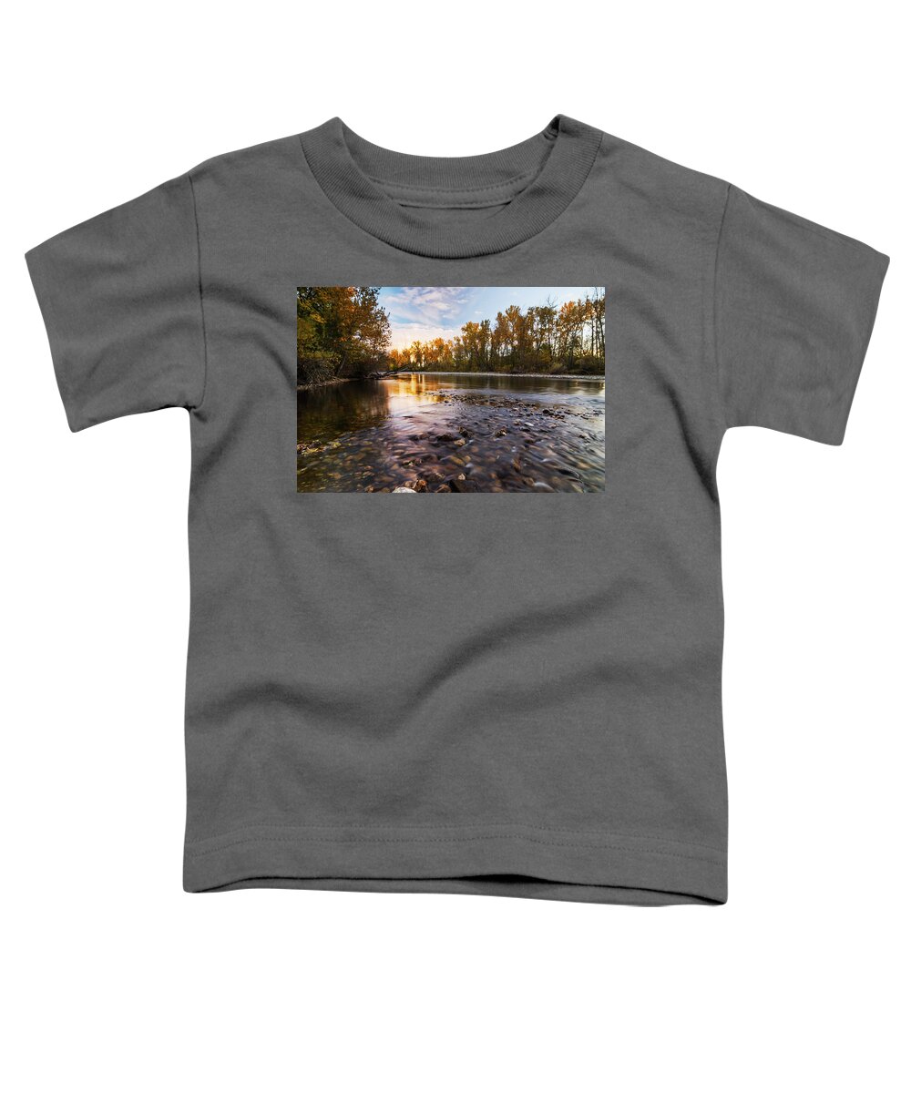 Boise River Toddler T-Shirt featuring the photograph Autumn symphony by Vishwanath Bhat