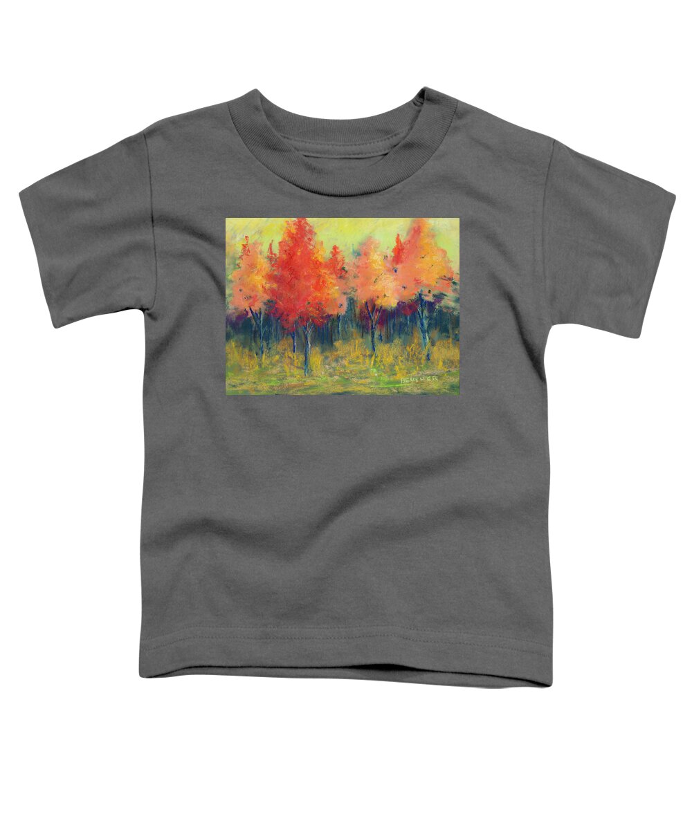 Painting Toddler T-Shirt featuring the painting Autumn's Glow by Lee Beuther