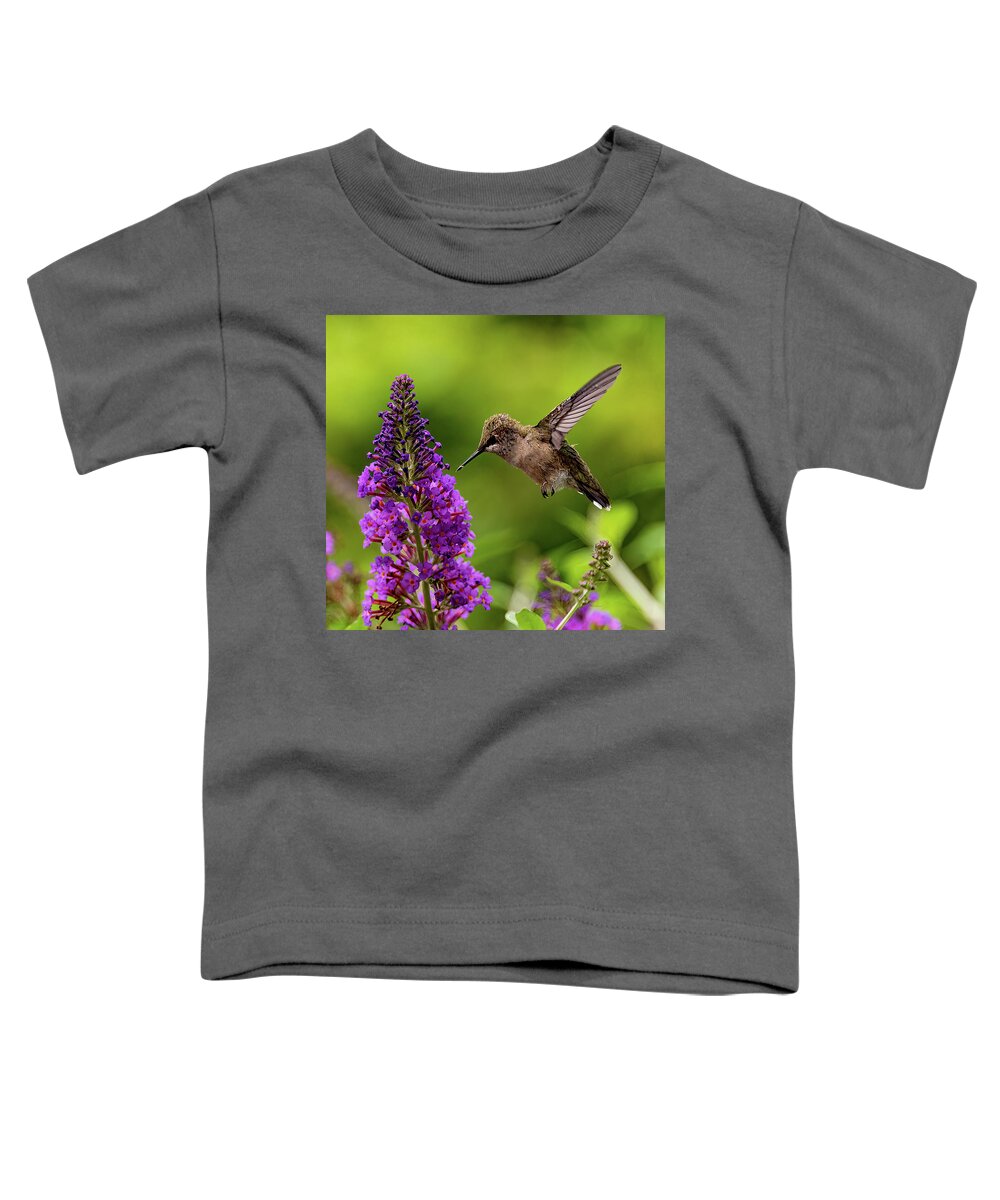 Hummingbird Toddler T-Shirt featuring the photograph Baby Hummer by Minnie Gallman