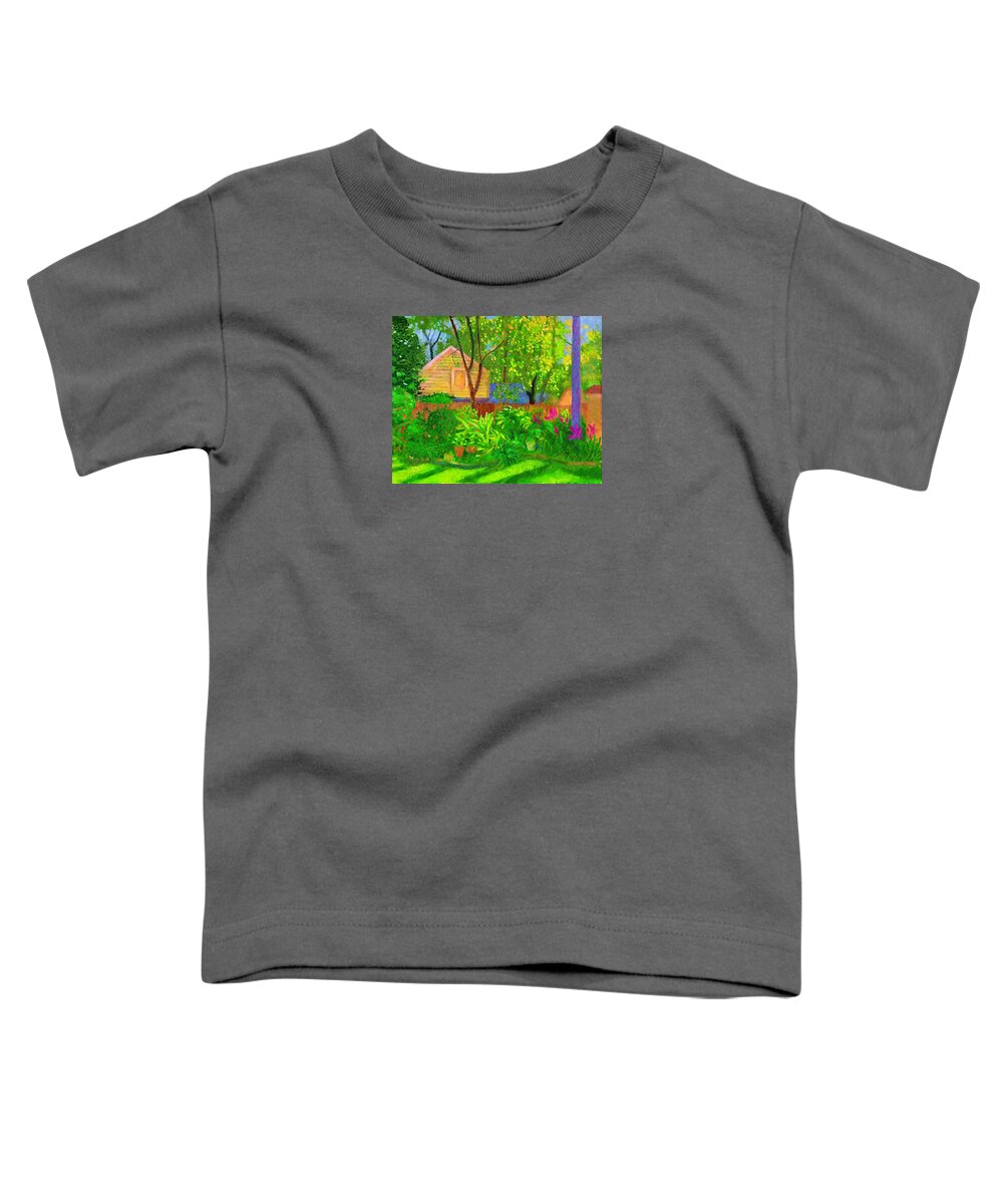 Garden Toddler T-Shirt featuring the painting Backyard Garden 10 by Joe Roache