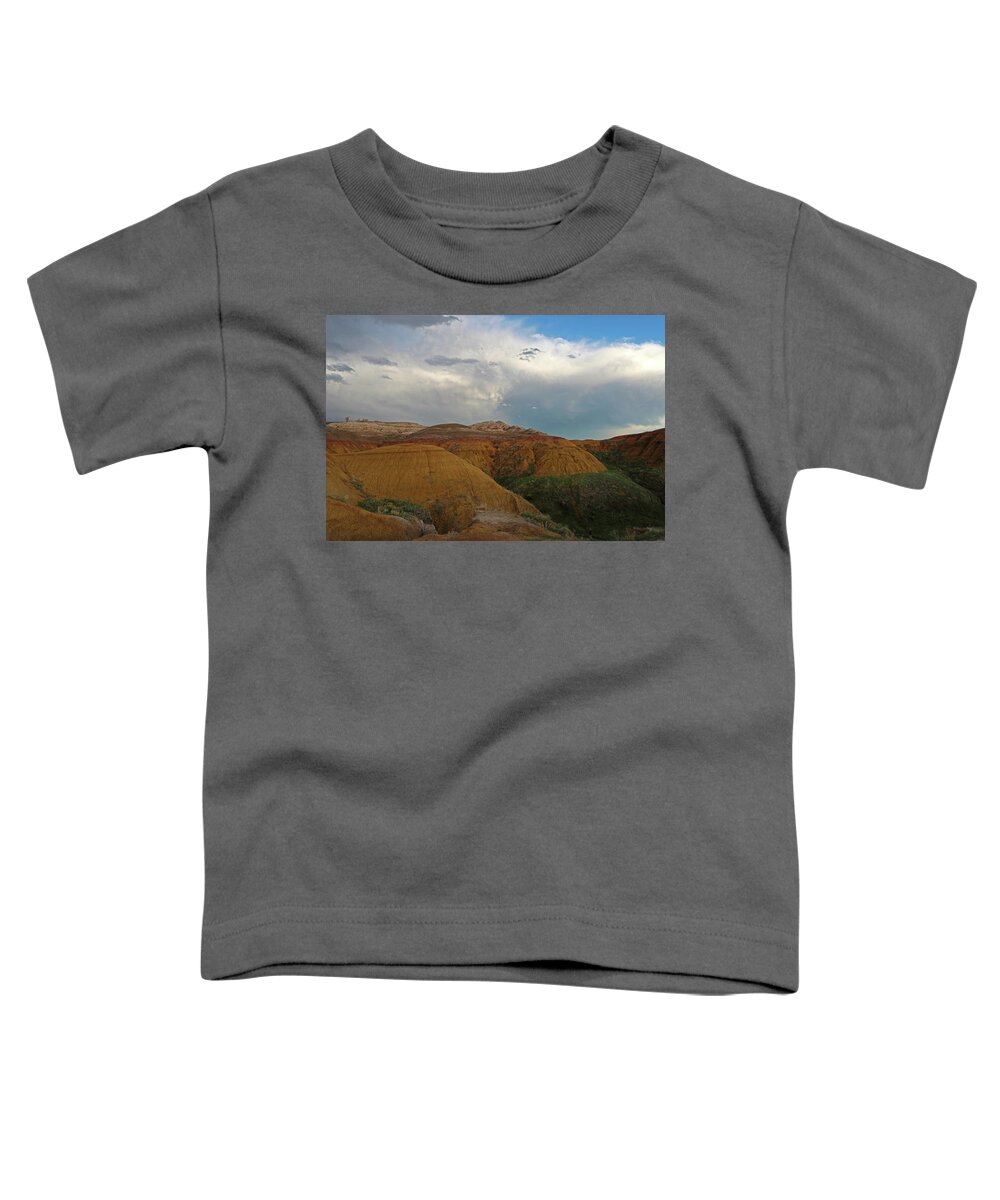 Badlands Yellow Mounds Toddler T-Shirt featuring the photograph Badlands Yellow Mounds by Dan Sproul