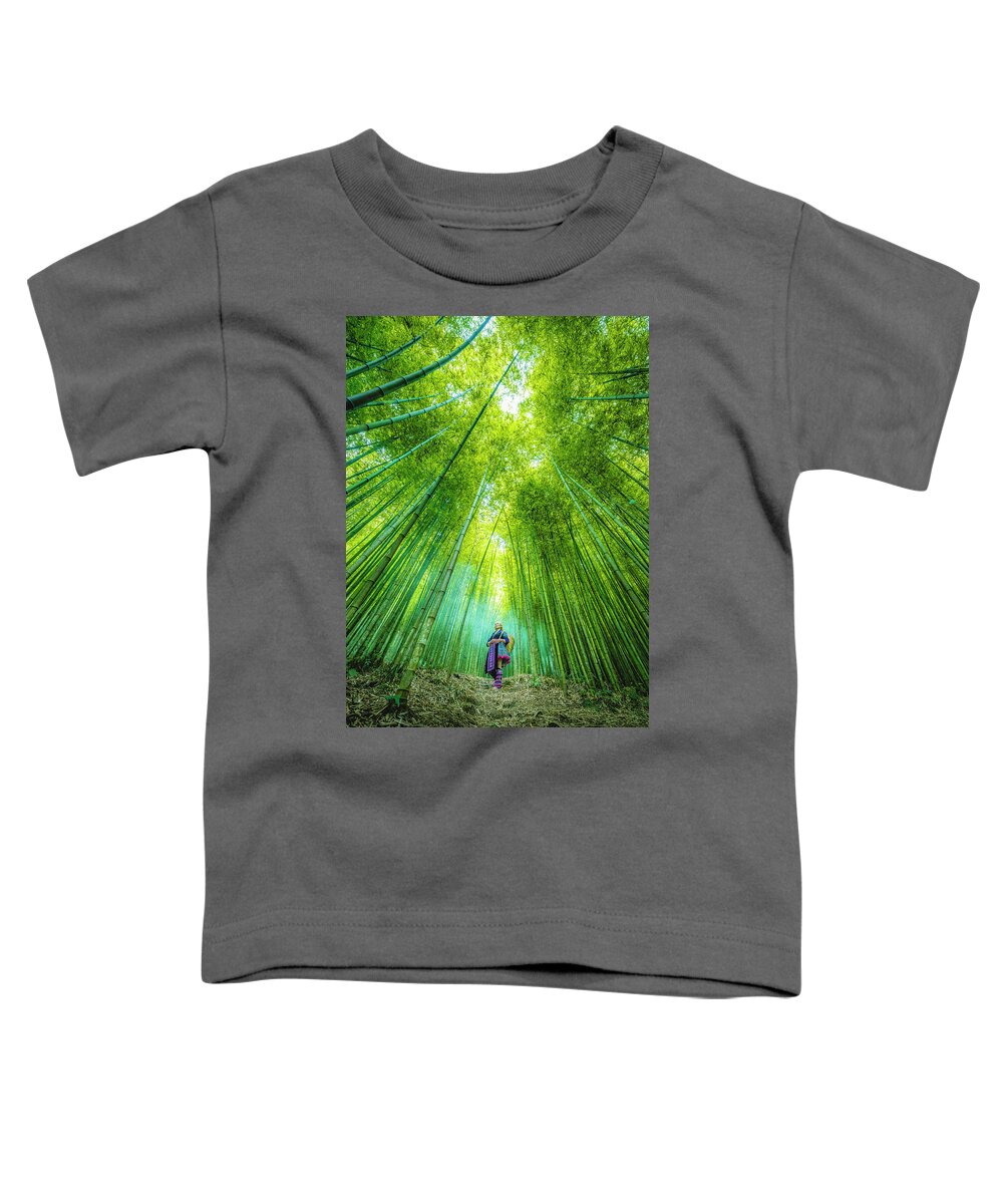 Mu Cang Chi Toddler T-Shirt featuring the photograph Bamboo Forest of Mu Cang Chai by Dee Potter