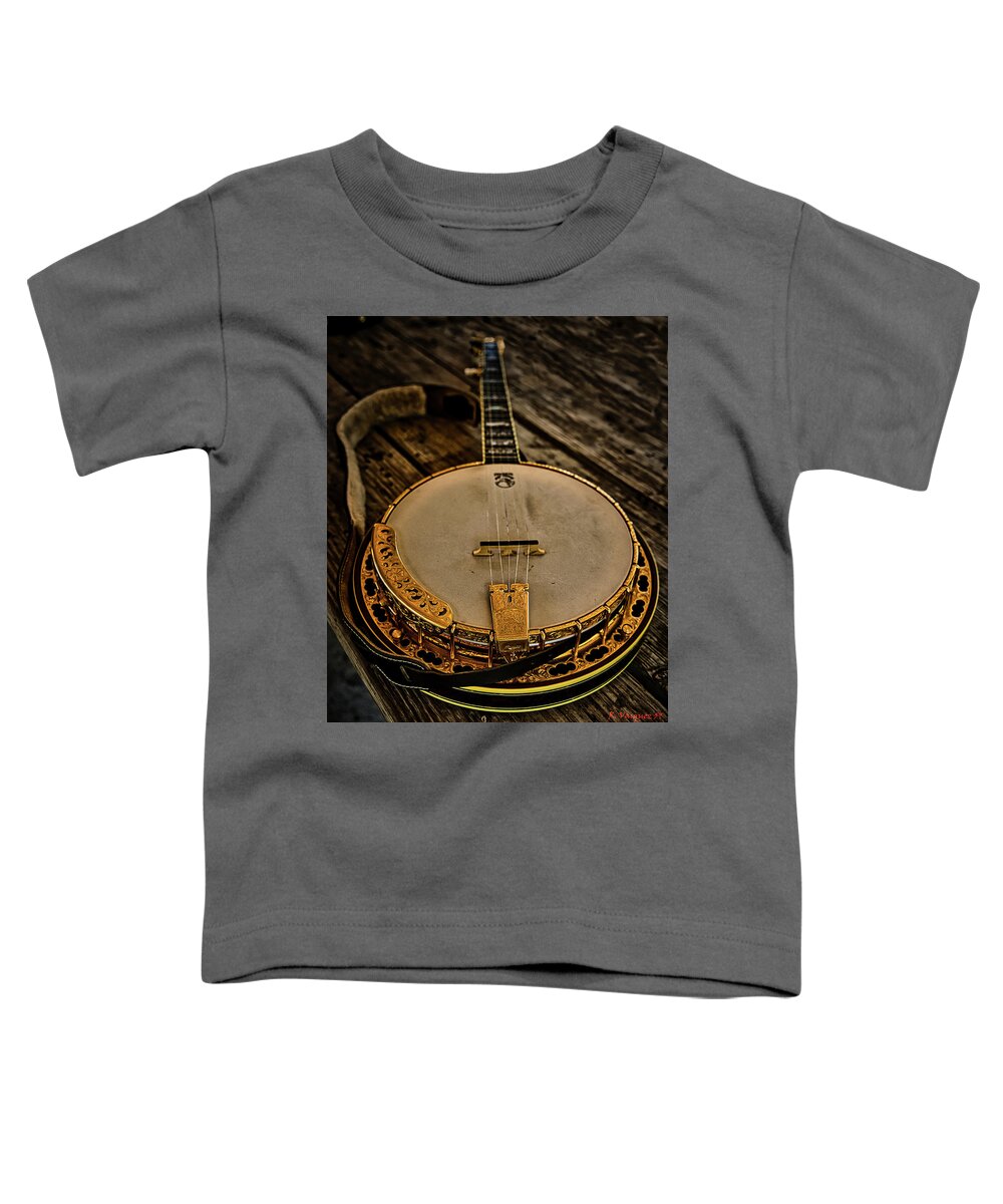 Instrument Toddler T-Shirt featuring the photograph Banjo by Rene Vasquez