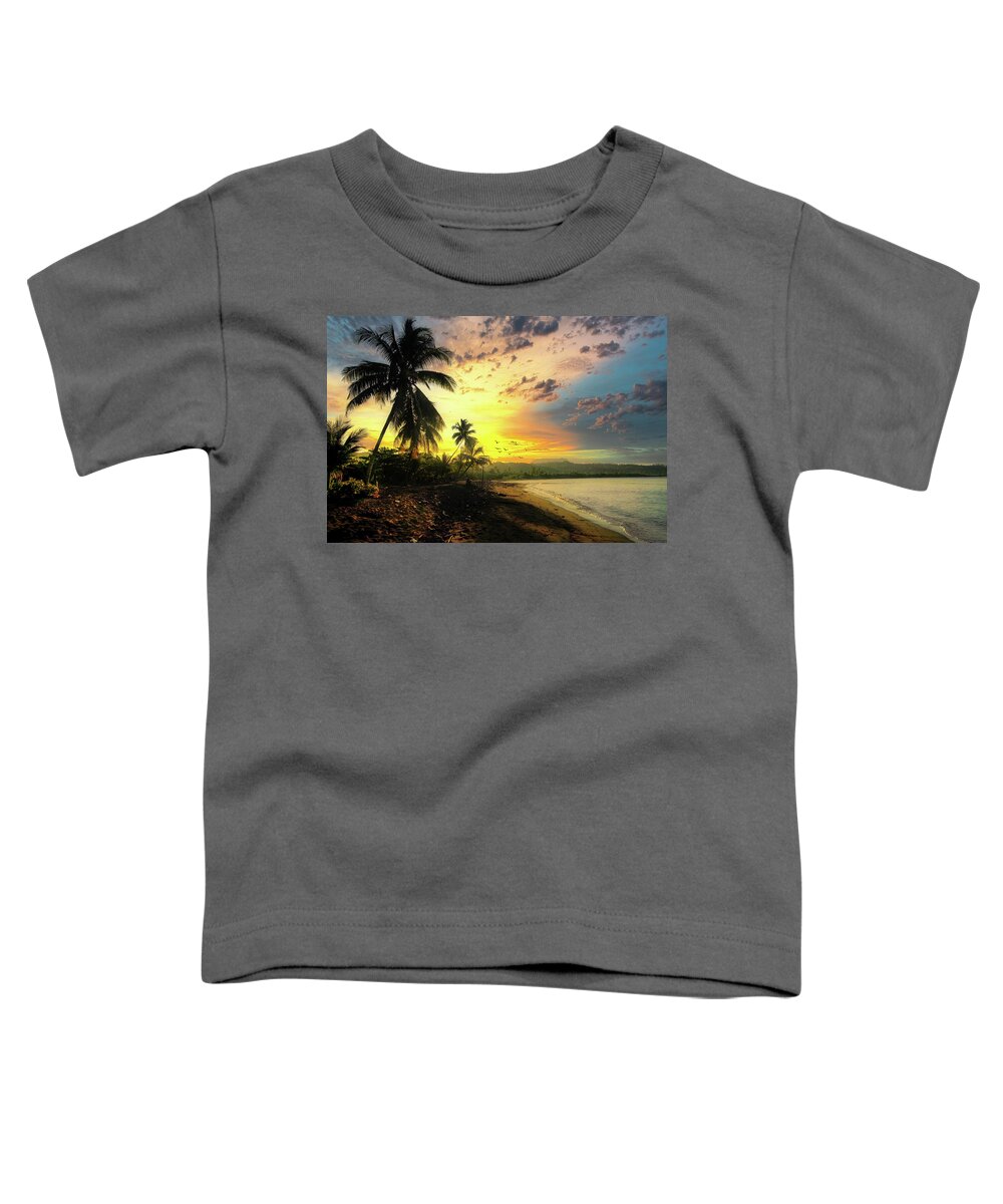 Cuba Toddler T-Shirt featuring the photograph Baracoa Beach by Micah Offman