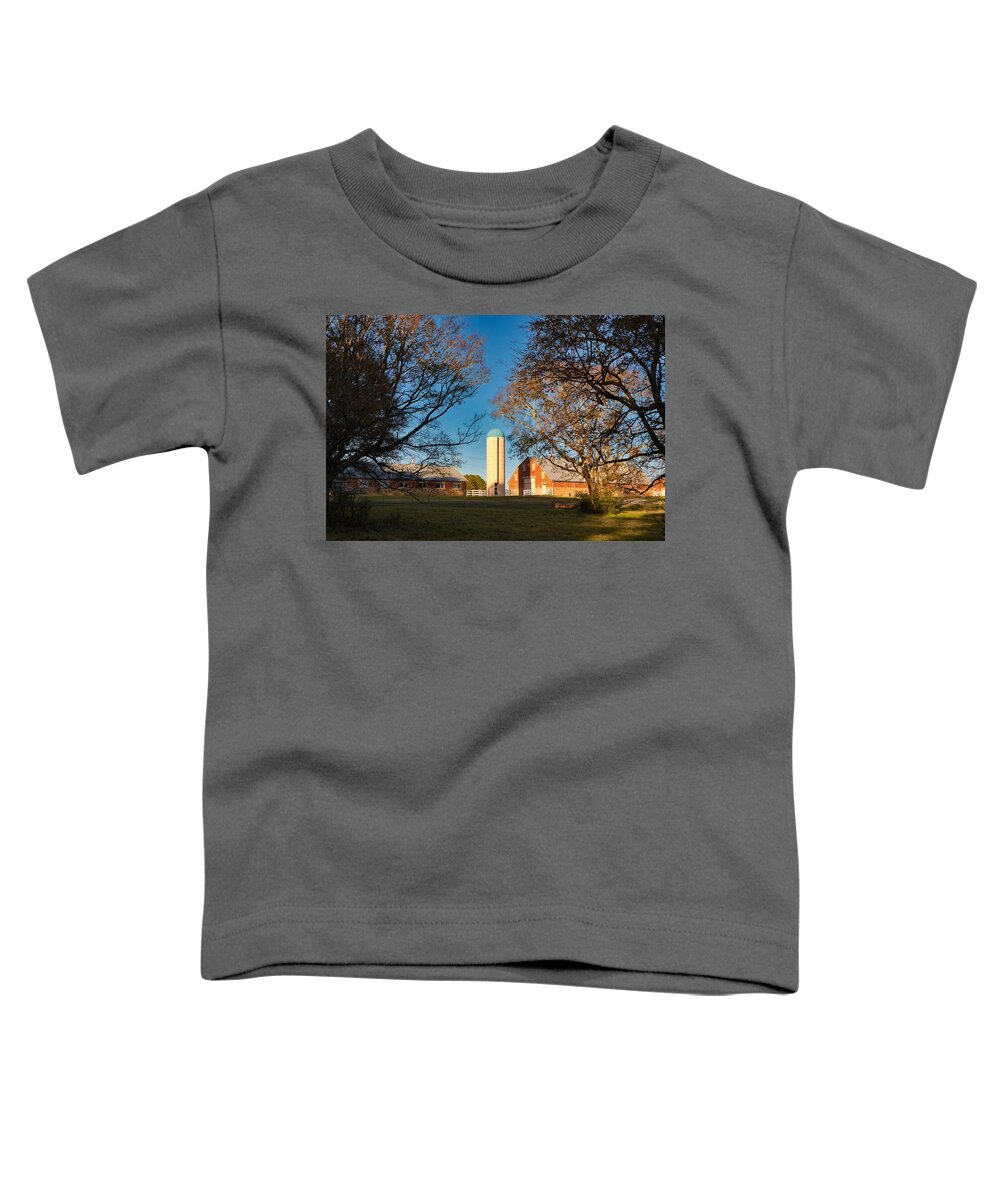 Barn Toddler T-Shirt featuring the photograph Barn in Late Autumn by Steven Gordon