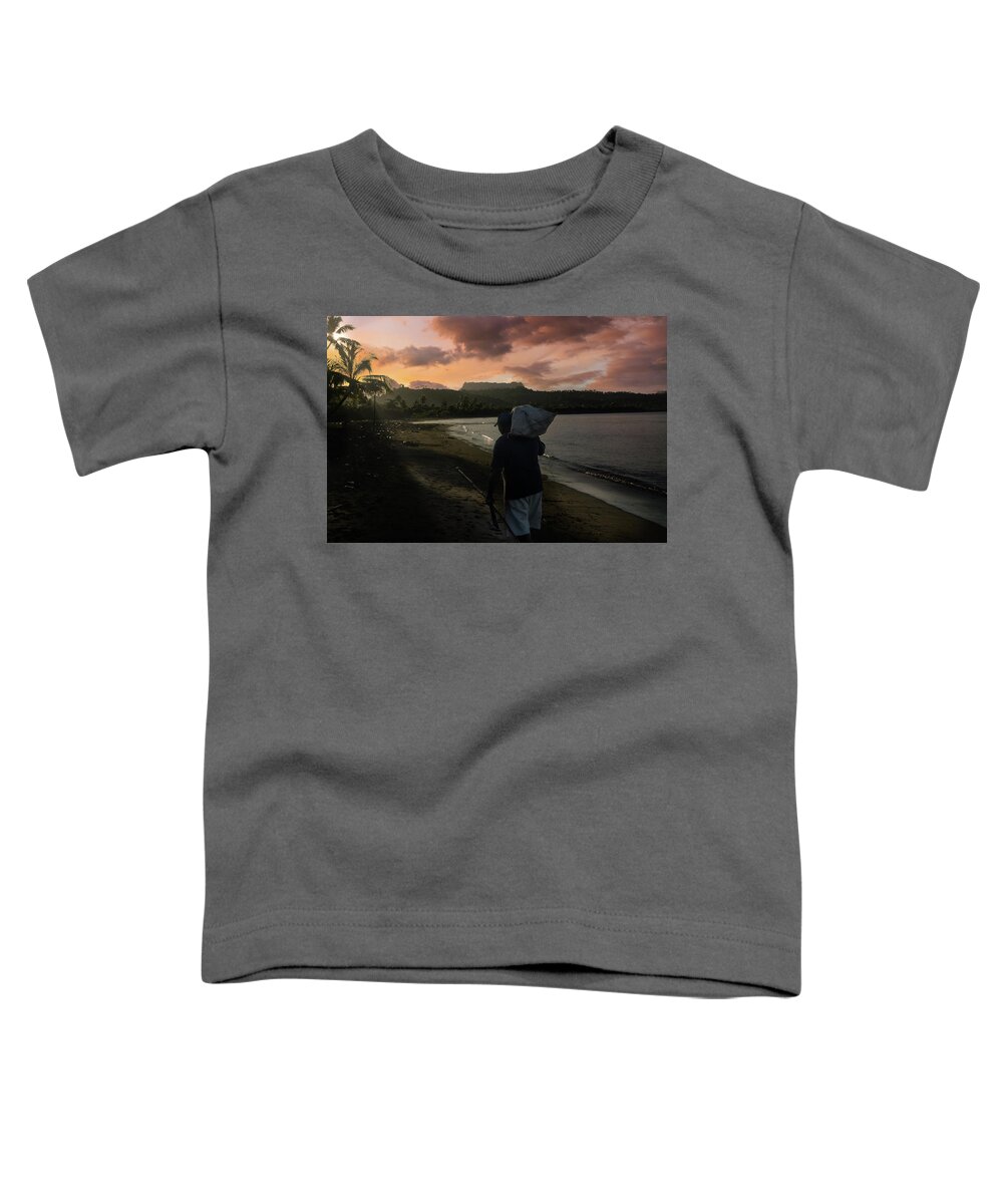 Beach Toddler T-Shirt featuring the photograph Be back before it's too late by Micah Offman