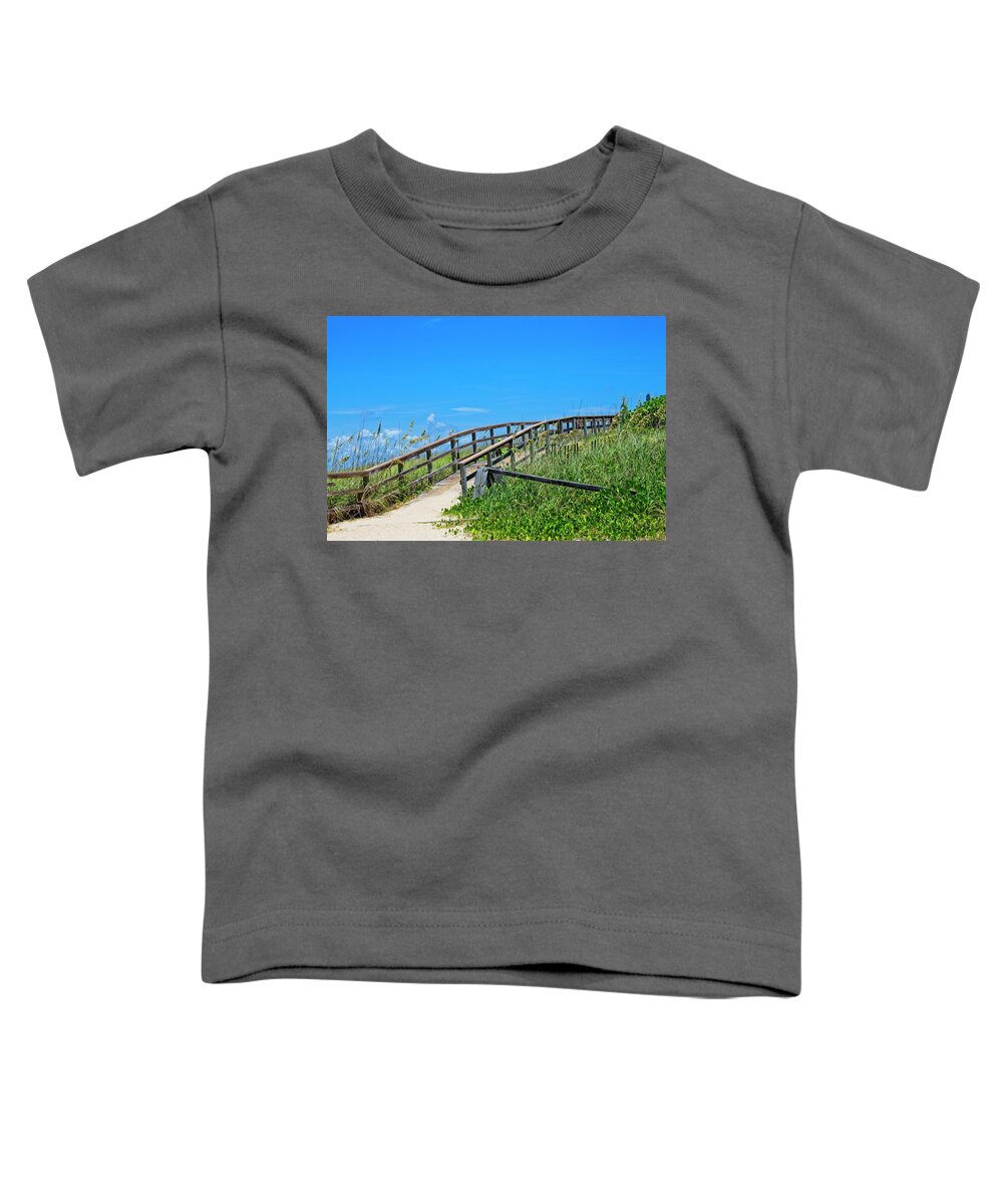 Beach Toddler T-Shirt featuring the photograph Beach Pathway by Carolyn Marshall