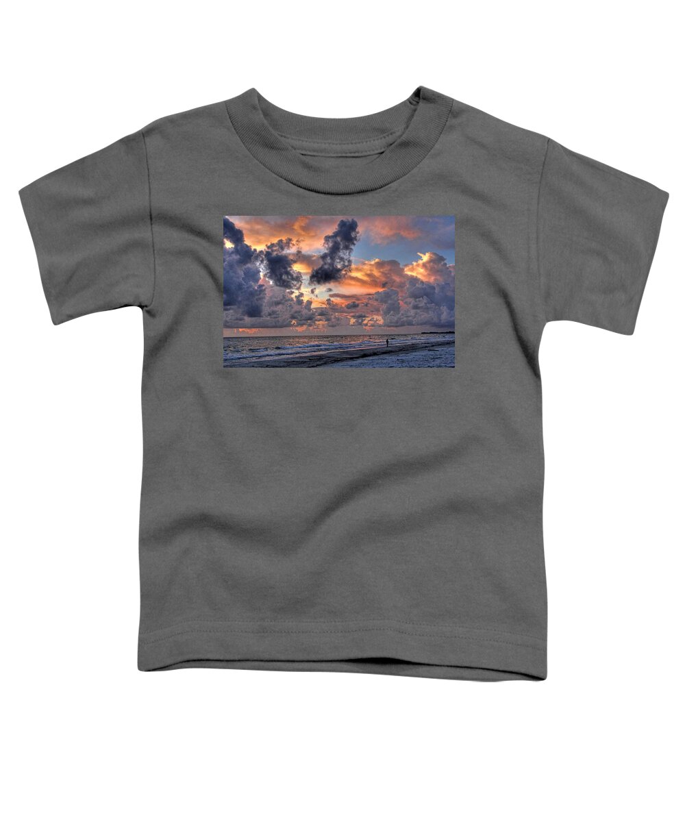 Beach Toddler T-Shirt featuring the photograph Beach Walk - Florida Seascape by HH Photography of Florida