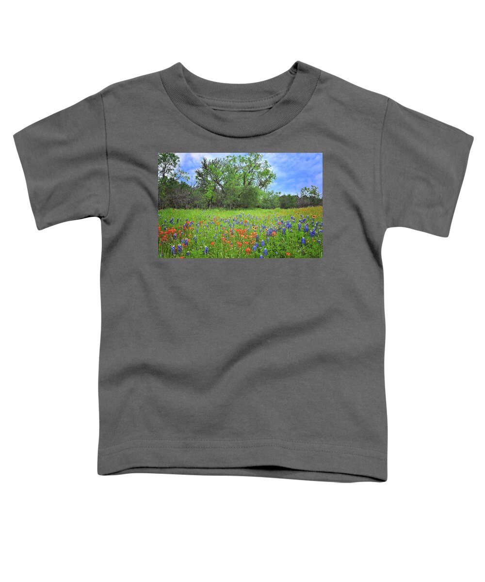 Inks Lake Toddler T-Shirt featuring the photograph Beautiful Texas Spring by Lynn Bauer