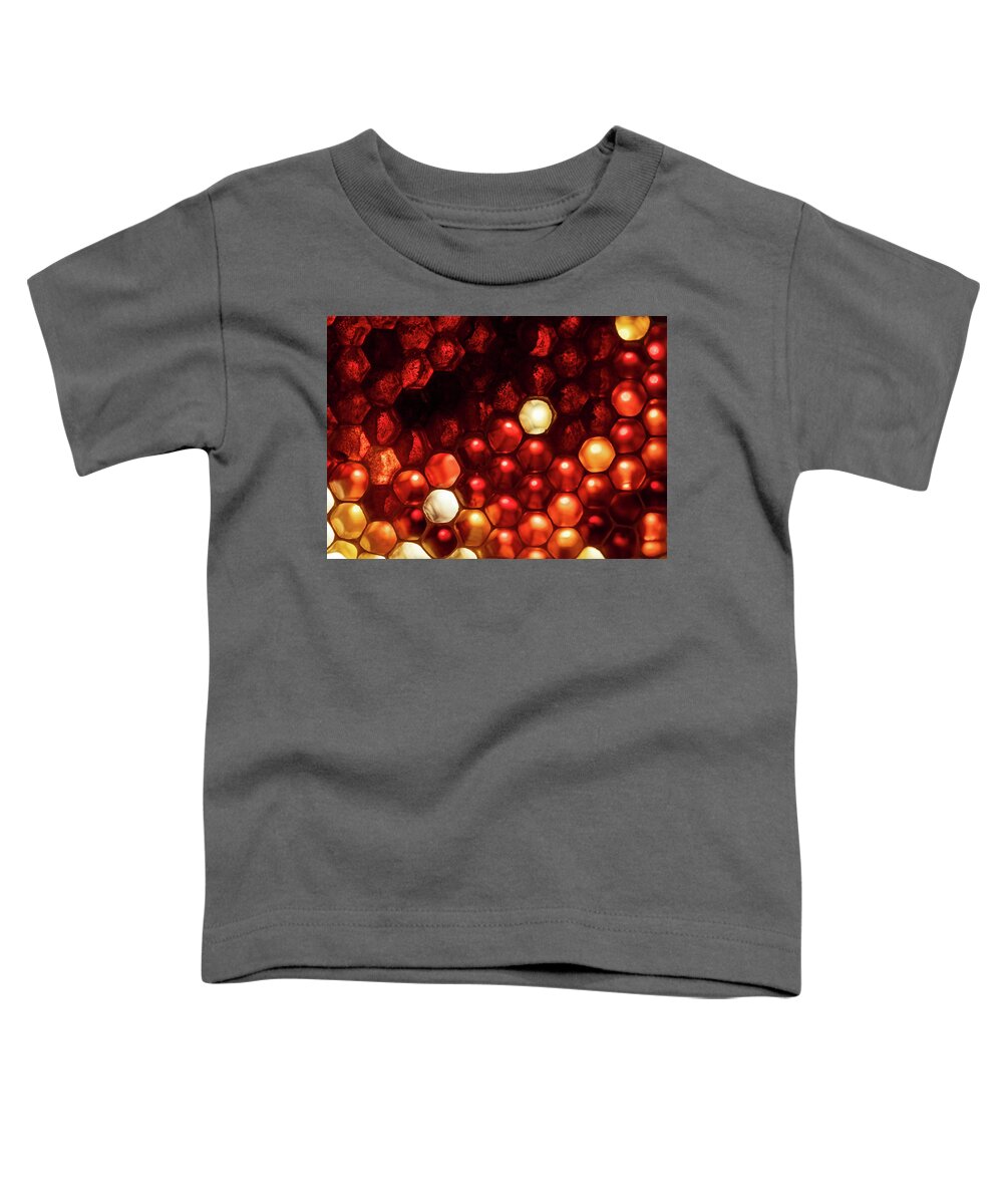 Honeycomb Toddler T-Shirt featuring the photograph Beekeeping Macro by Amelia Pearn