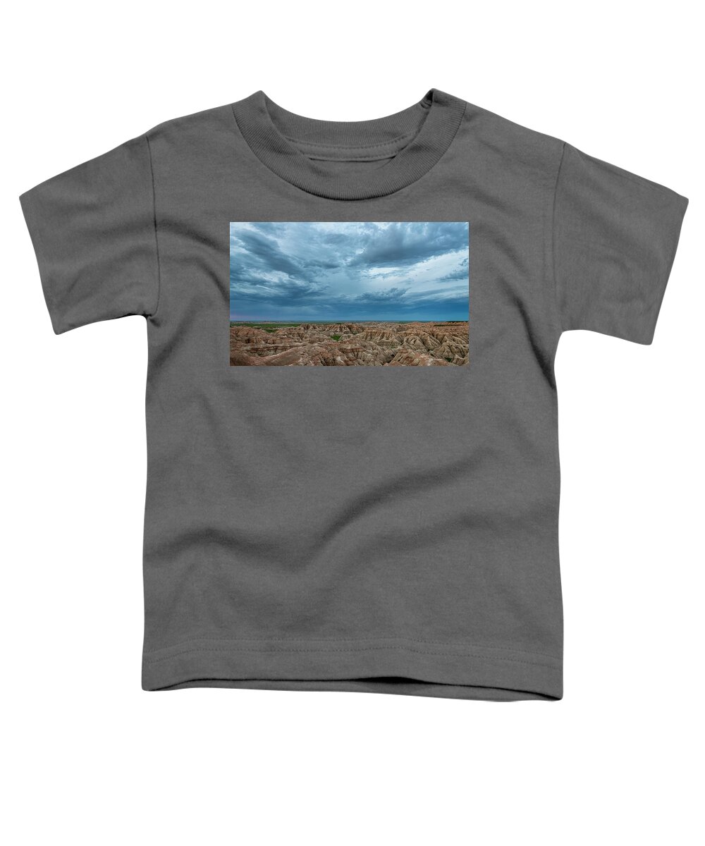 Badlands Toddler T-Shirt featuring the photograph Before Sunrise Badlands National Park South Dakota by Joan Carroll